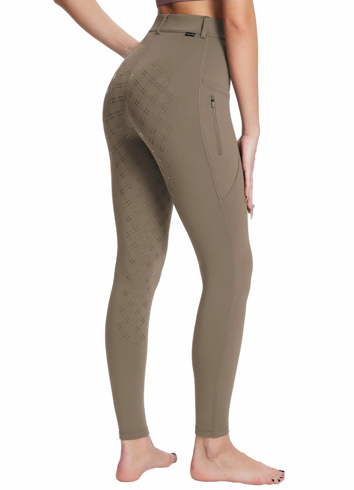 baleaf Pantaloni da Equitazione Invernali da Donna in Pile con Chiusura Lampo