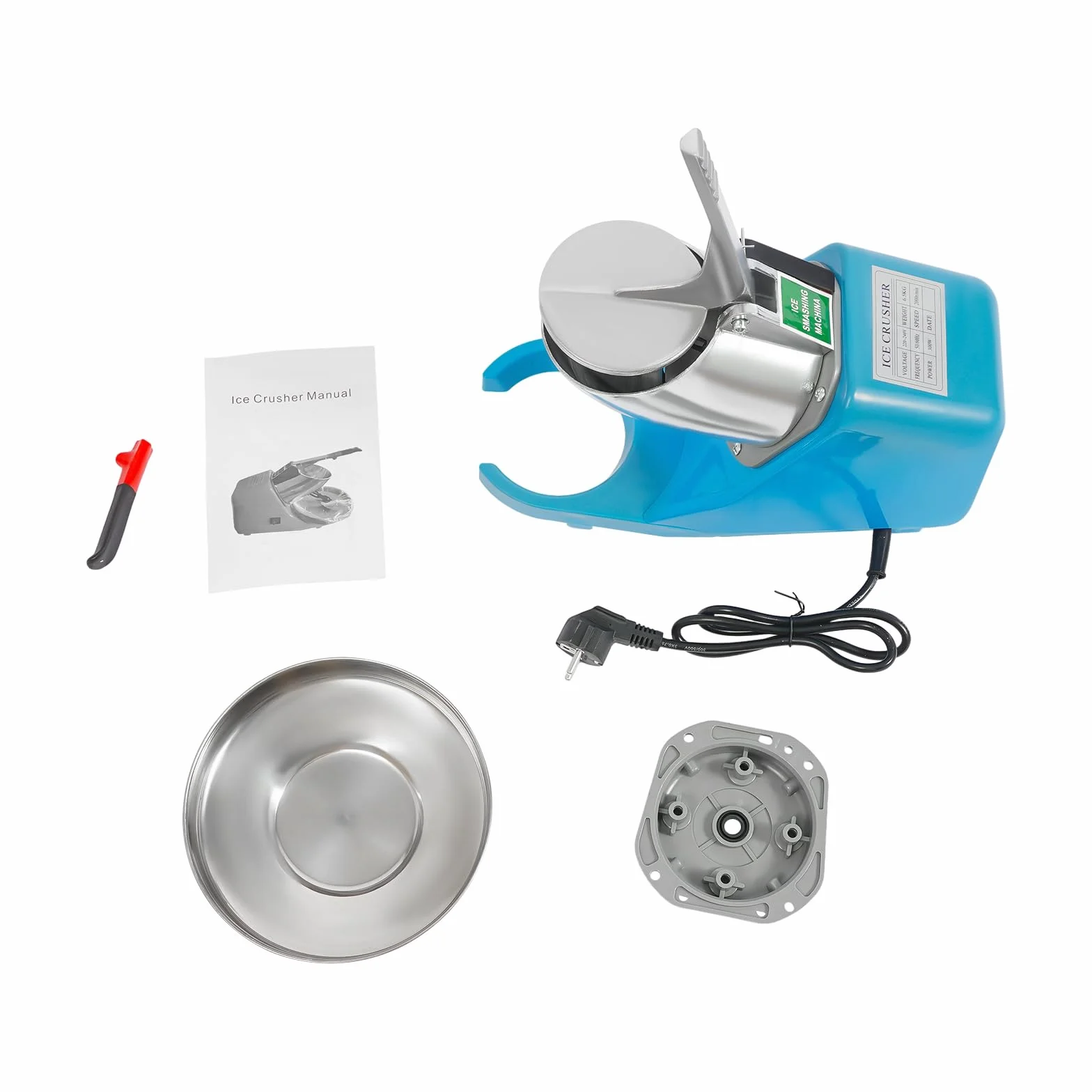 Trituratore Di Ghiaccio, Elettrico, Macchina Per Il Ghiaccio Pettata, Lega Di Alluminio, Impianto Frantumato, Macchina Di Macinazione Ghiaccio Per Cocktail, Preparare Bevande Fredde, Frullati, Bar