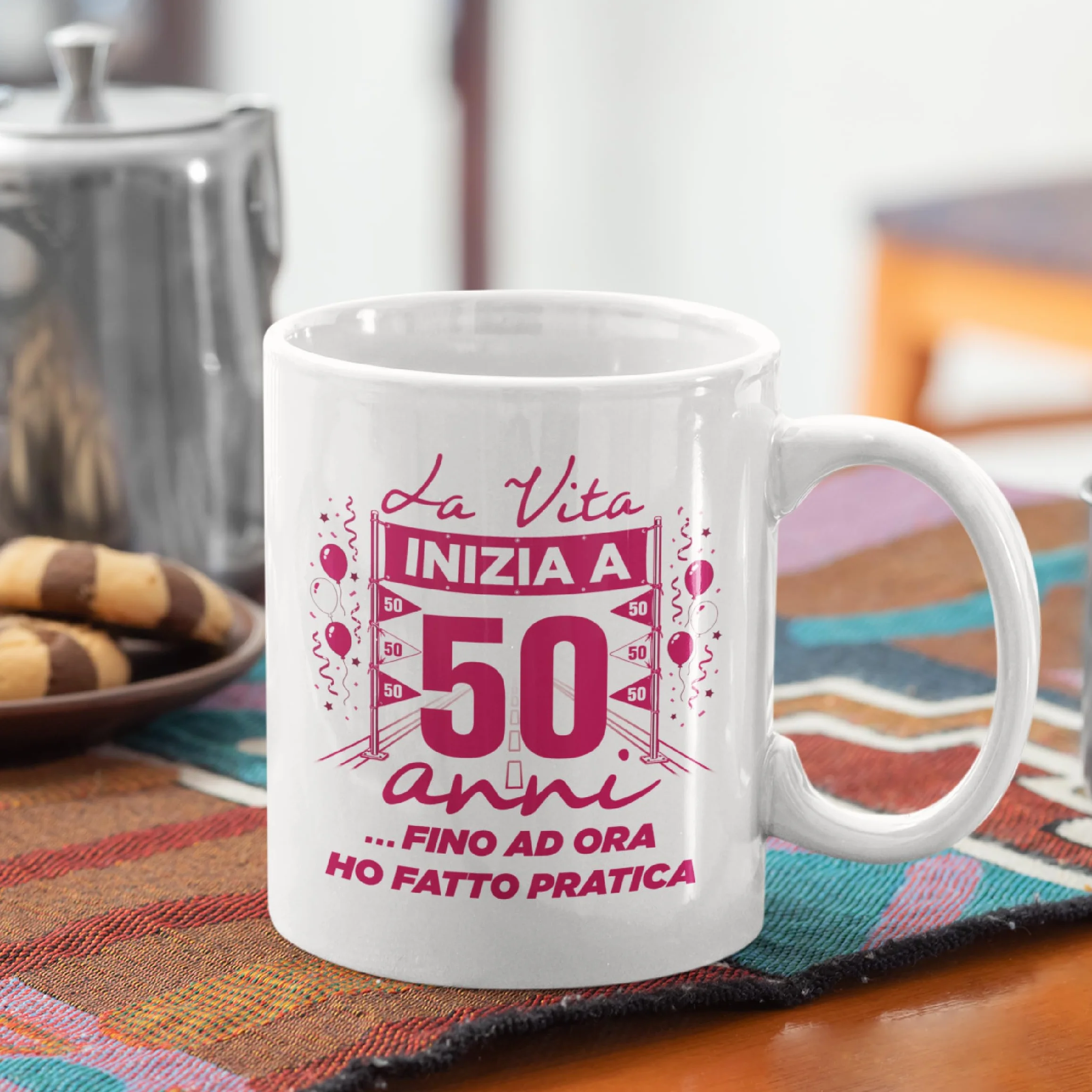 Gesar Tazza 50 Anni Donna Regalo Compleanno Idea Regalo Divertente Cinquantesimo Compleanno Gadget Donna
