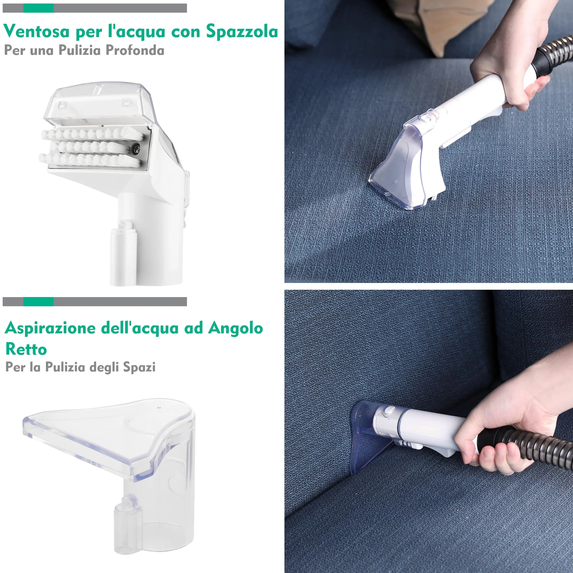 HAUSHOF StainZapper - Lavatappeti Portatile, Lava Divano ad Acqua, Lava Tappezzeria 400W, Ideale per Pulisci Scale, divano, Sedili Auto, Moquette e Tappeti, lava divani e aspira acqua