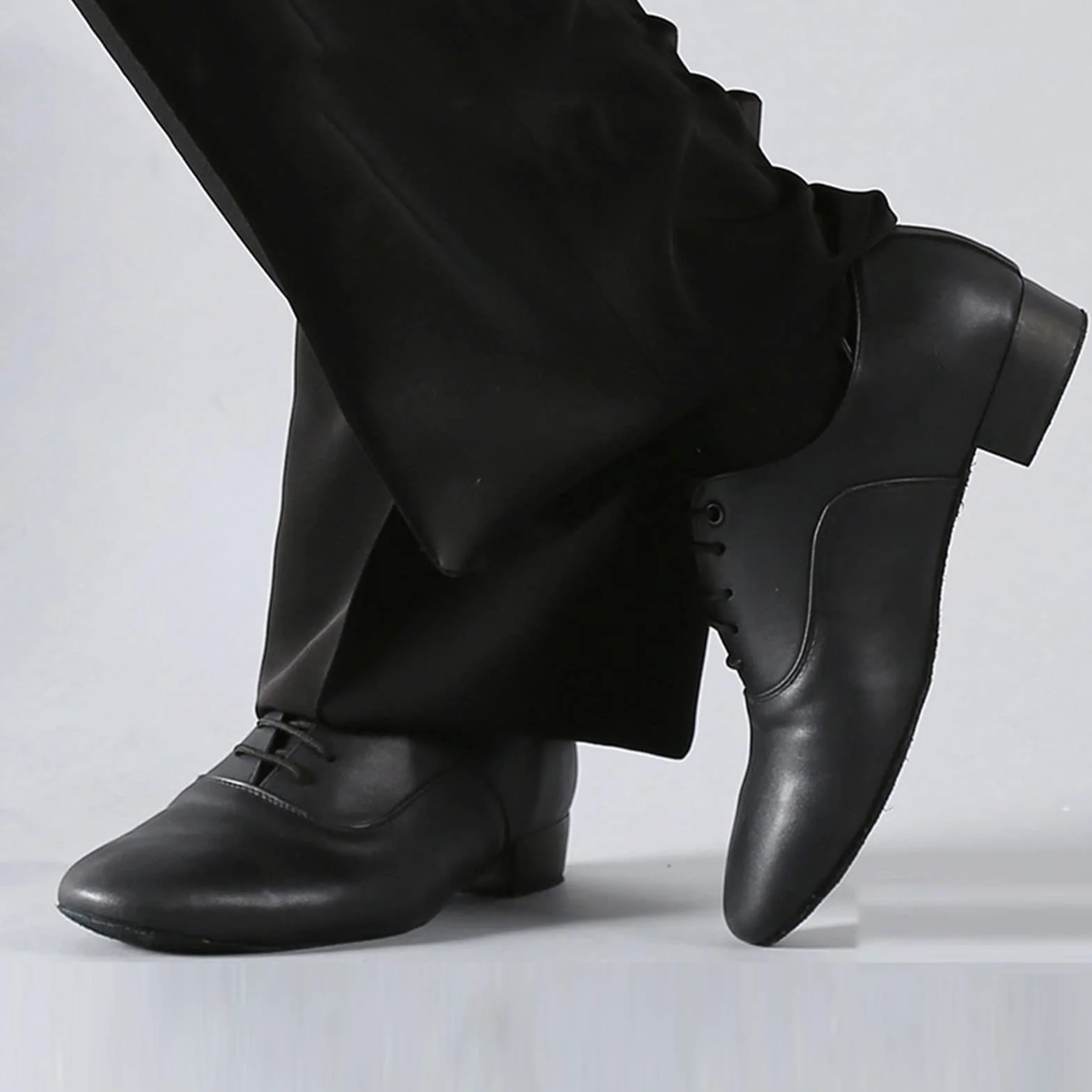 Scarpe da Ballo Uomo Pelle Suola Intera Oxford Moderne Latine Tacco Basso Lacci