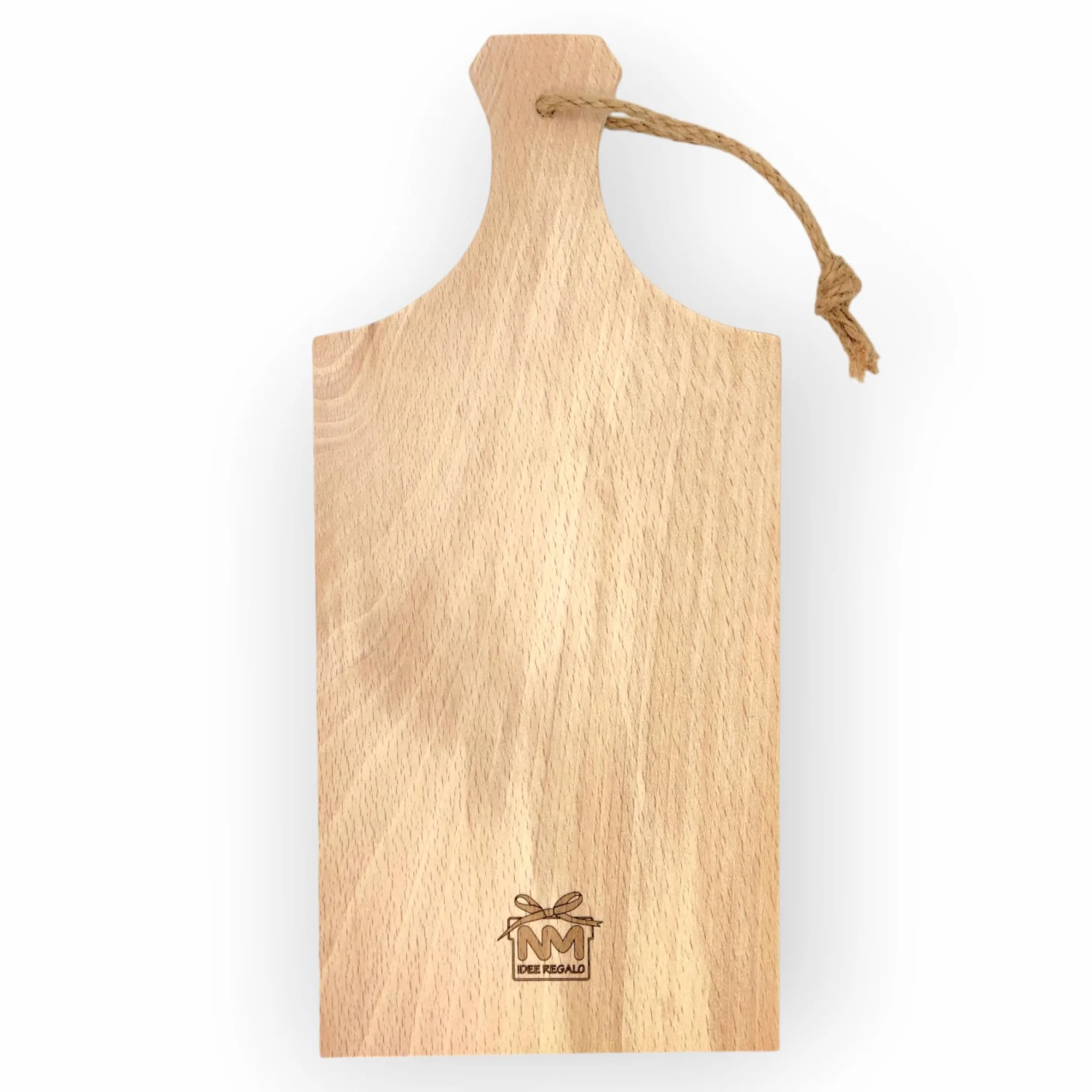 Tagliere Artigianale in Legno di Faggio 30x14 cm con Incisione Laser per Nonni