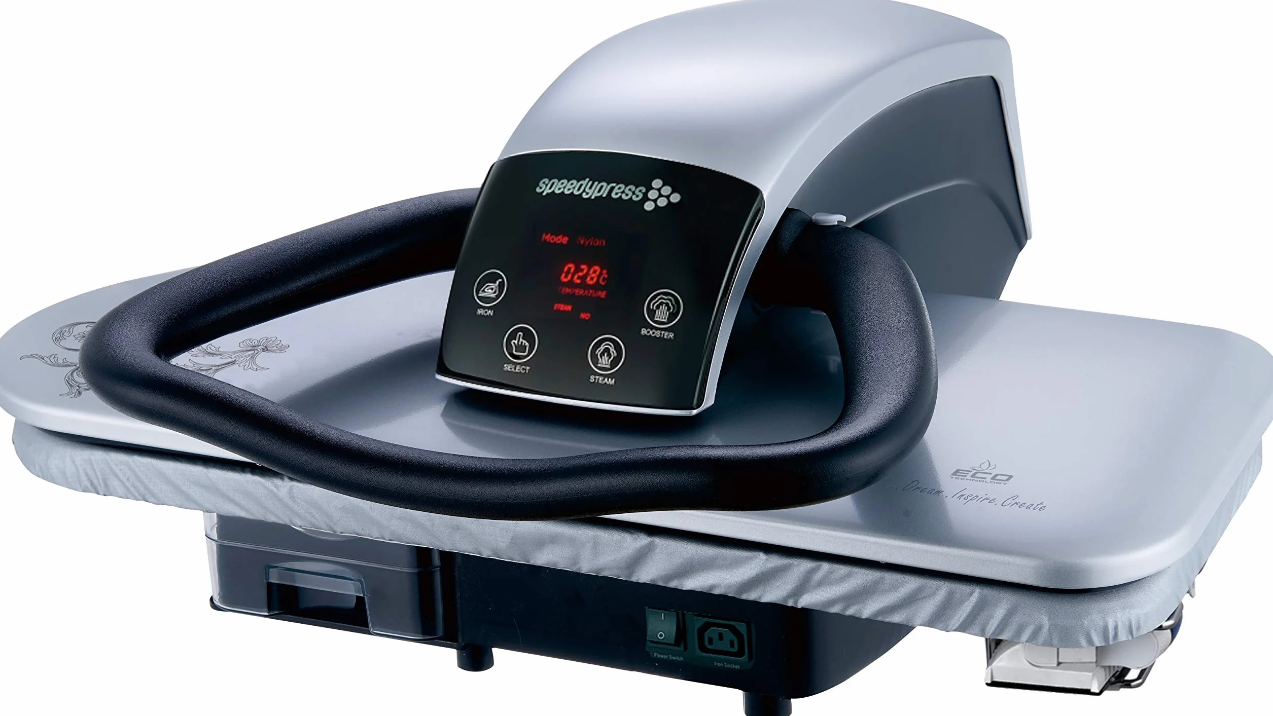 71HD Argento Pressa da Stiro a Vapore, 1.600 watt, Heavy Duty 68cm di Speedypress (Attacco Ferro, Filtro e Coperchio)