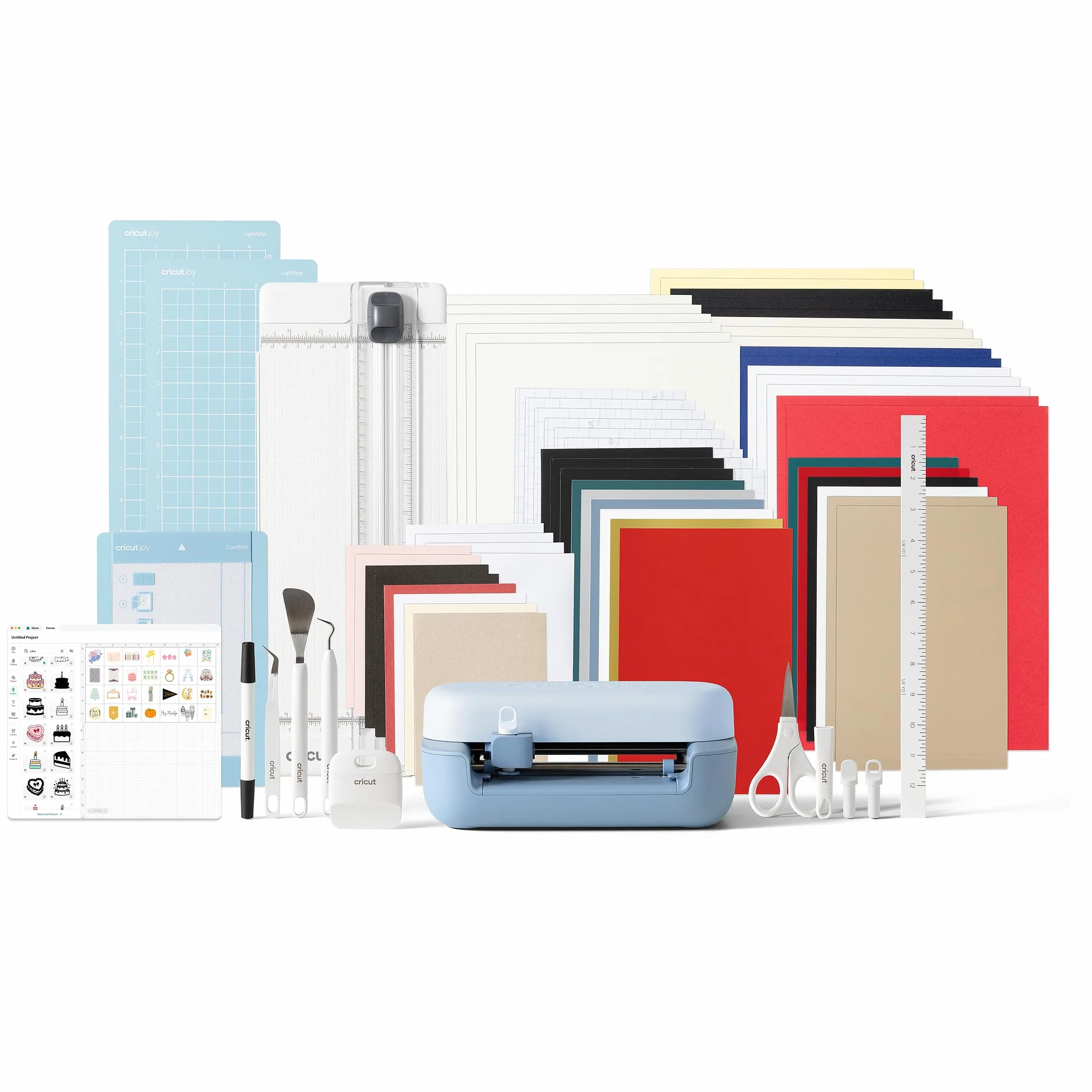 Cricut Joy™ 2 Deluxe Bundle + Contenuti digitali. Macchina da taglio intelligente compatta, ideale per biglietti personalizzati, adesivi semplici ed etichette