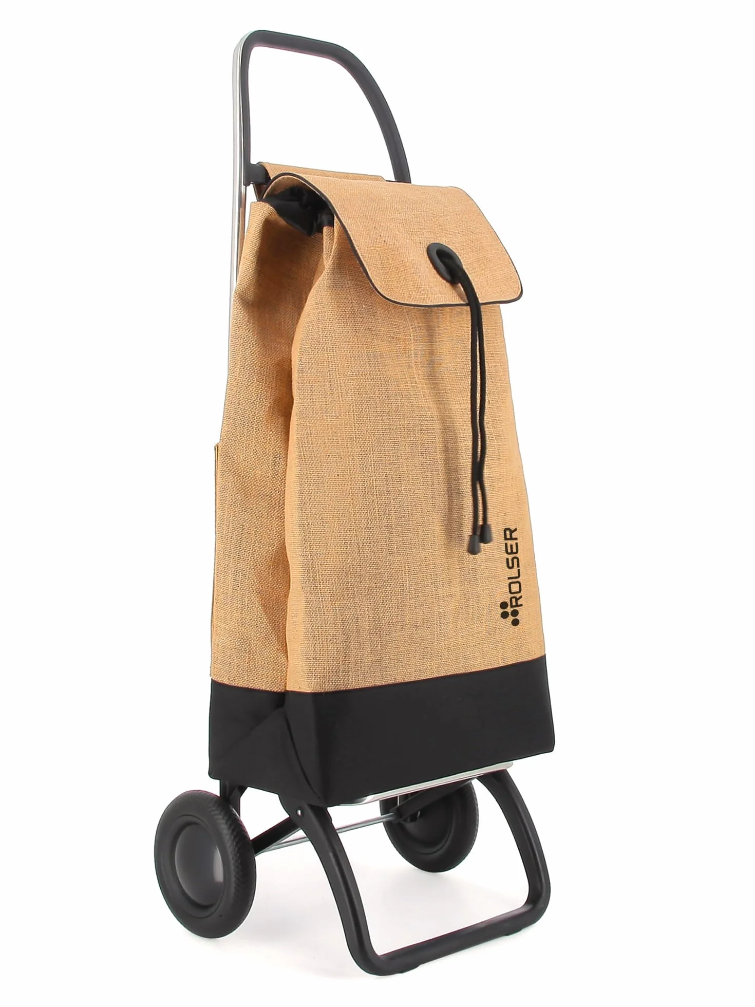 Carrello Portaspesa Rolser I-Max Yute Bi 2 ruote - Natural Nero