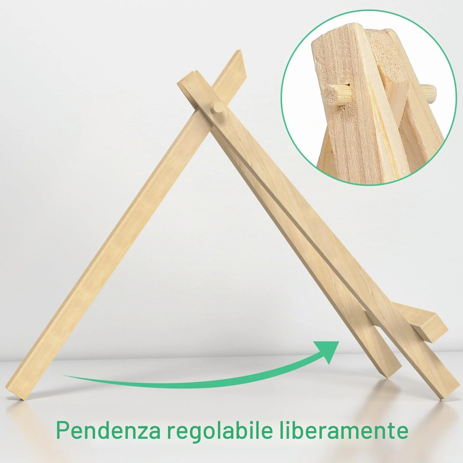 Rseuphiee 20 pezzi Mini Cavalletto in Legno, 9 x 15 cm Cavalletti a Triangolo, Piccolo Cavalletto Segnatavolo, Cavalletti Regolabile Portatile, per Foto Matrimonio Compleanno Festa Battesimo