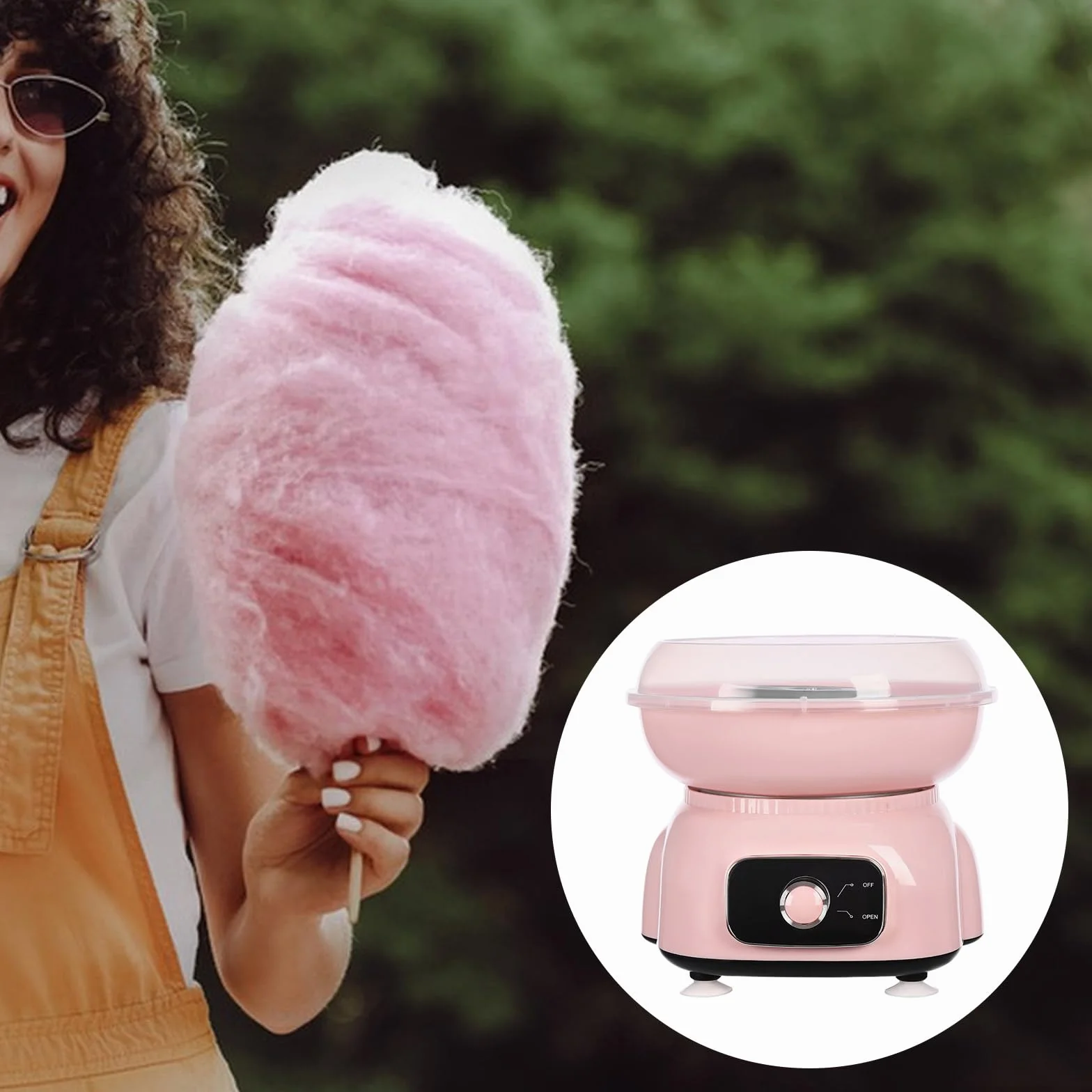 Macchina per la barba da papà per la casa, macchina per la barba di papà, in cotone Candy Maker con 10 bastoncini – Kit completo per fare la barba di papà casa – apparecchio elettrico compleanno