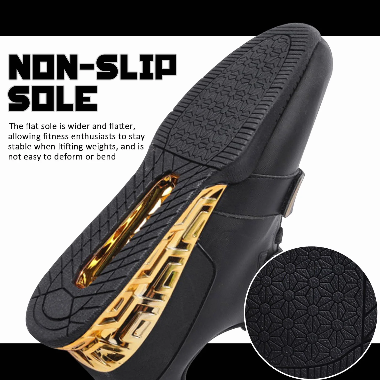 Weightlifting Shoes, Bodybuilding di Sollevamento Pesi Scarpe, Squat Stacco Scarpe, Ammortizzante, Presa Forte