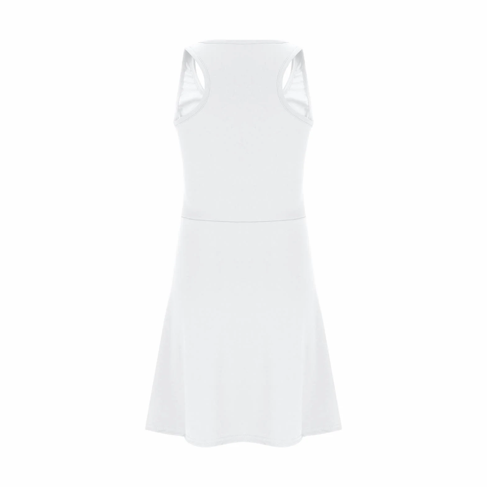 Abito da tennis nero stretto per ragazze Racerback con pantaloncini tinta unita