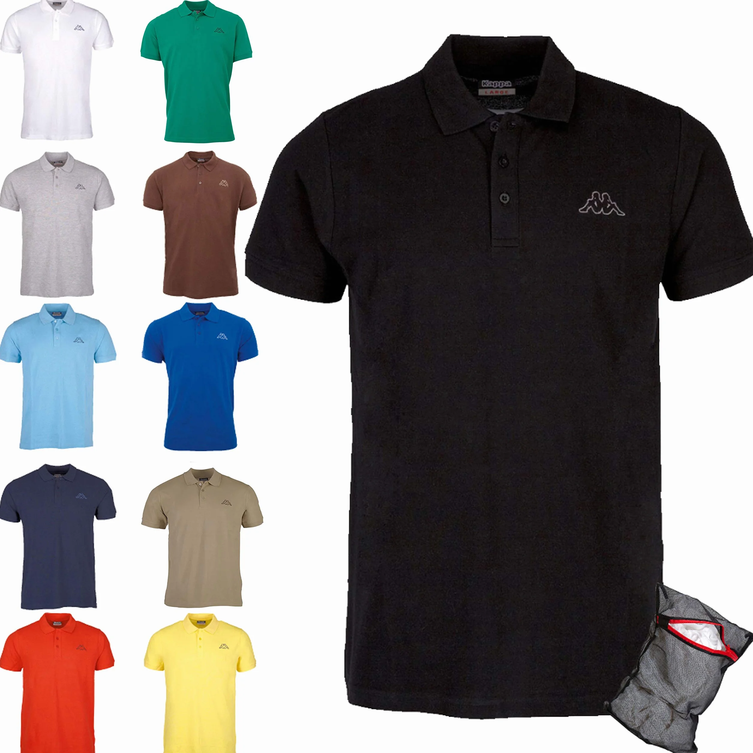 Kappa Polo Classico Borsa per Il bucato Camicia da Golf a Manica Corta