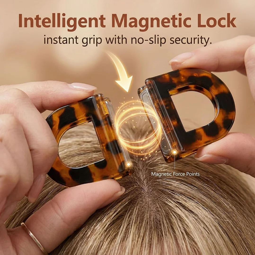 Clip per capelli magnetiche a forte tenuta, pinze professionali per salone 2 Pezzi