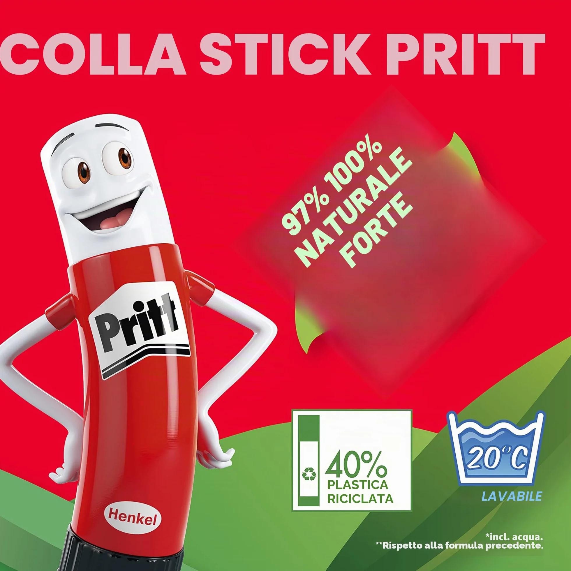 Pritt Colla Stick 43 g, Colla Forte per Scuola e Ufficio, Adatta ai Bambini per Arti e Mestieri