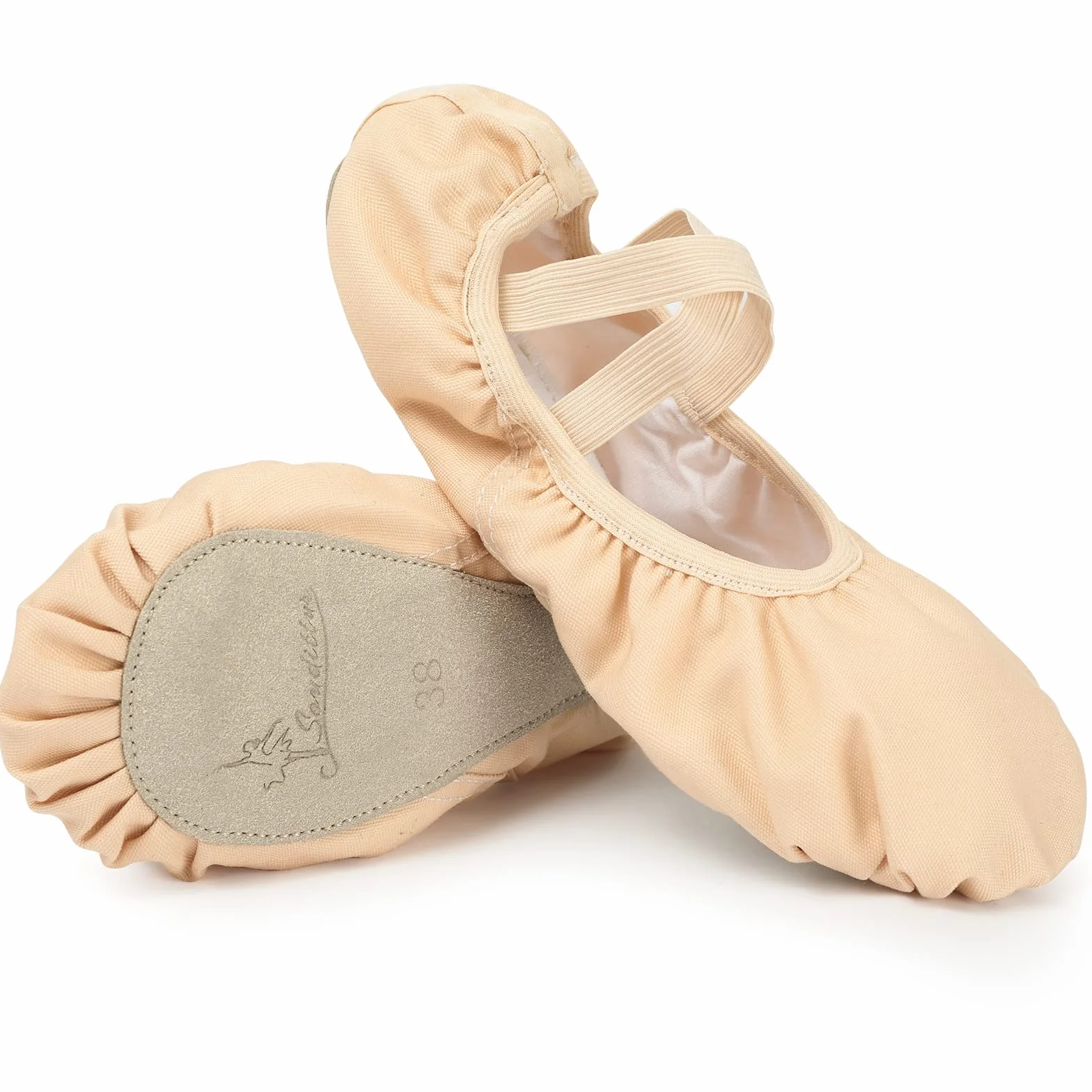 Soudittur Scarpe da Danza Classica e Moderna Antiscivolo Tela Ballerina Ginnastica Ballo per Bambina Ragazze Donna