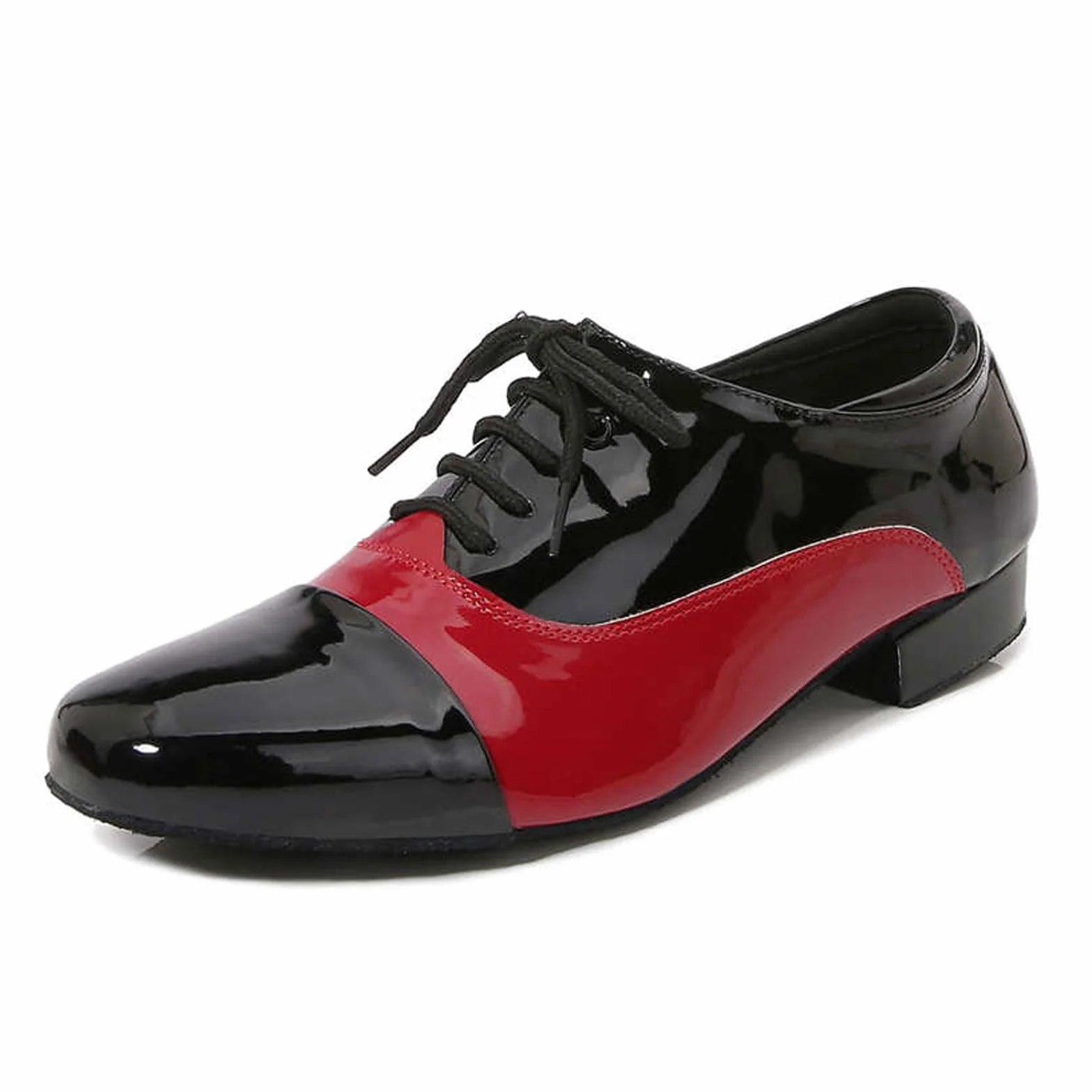 Scarpe da Ballo Uomo Latino Americano Tacco Basso Traspirante Allacciate