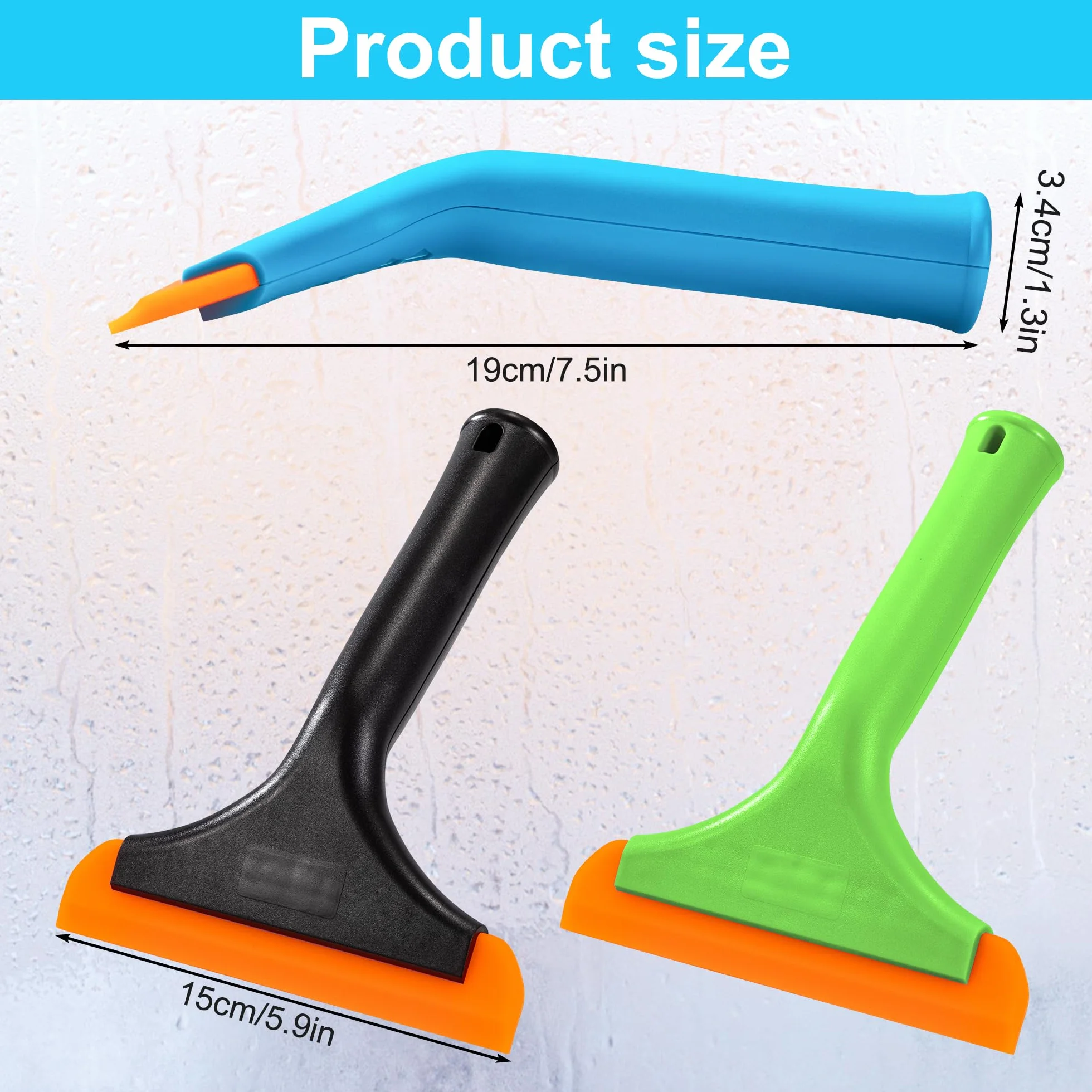 Tergicristallo per Doccia in Silicone Multiuso 3 Pezzi