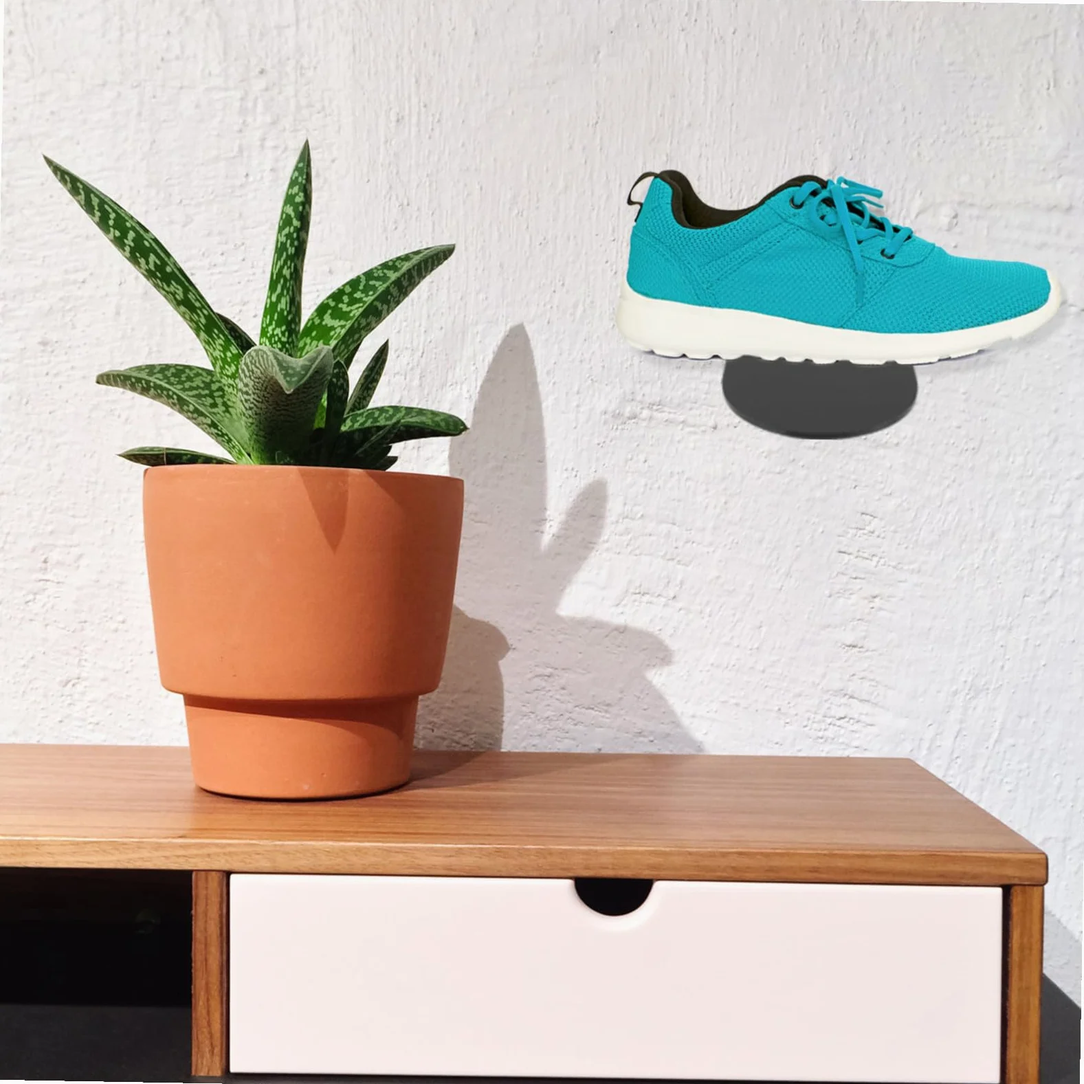 Cabilock 6 Pezzi Scaffali Galleggianti per Scarpe da Basket Acrilico Nero per Collezione di Sneaker Espositore Porta Scarpe a Muro Decorativo