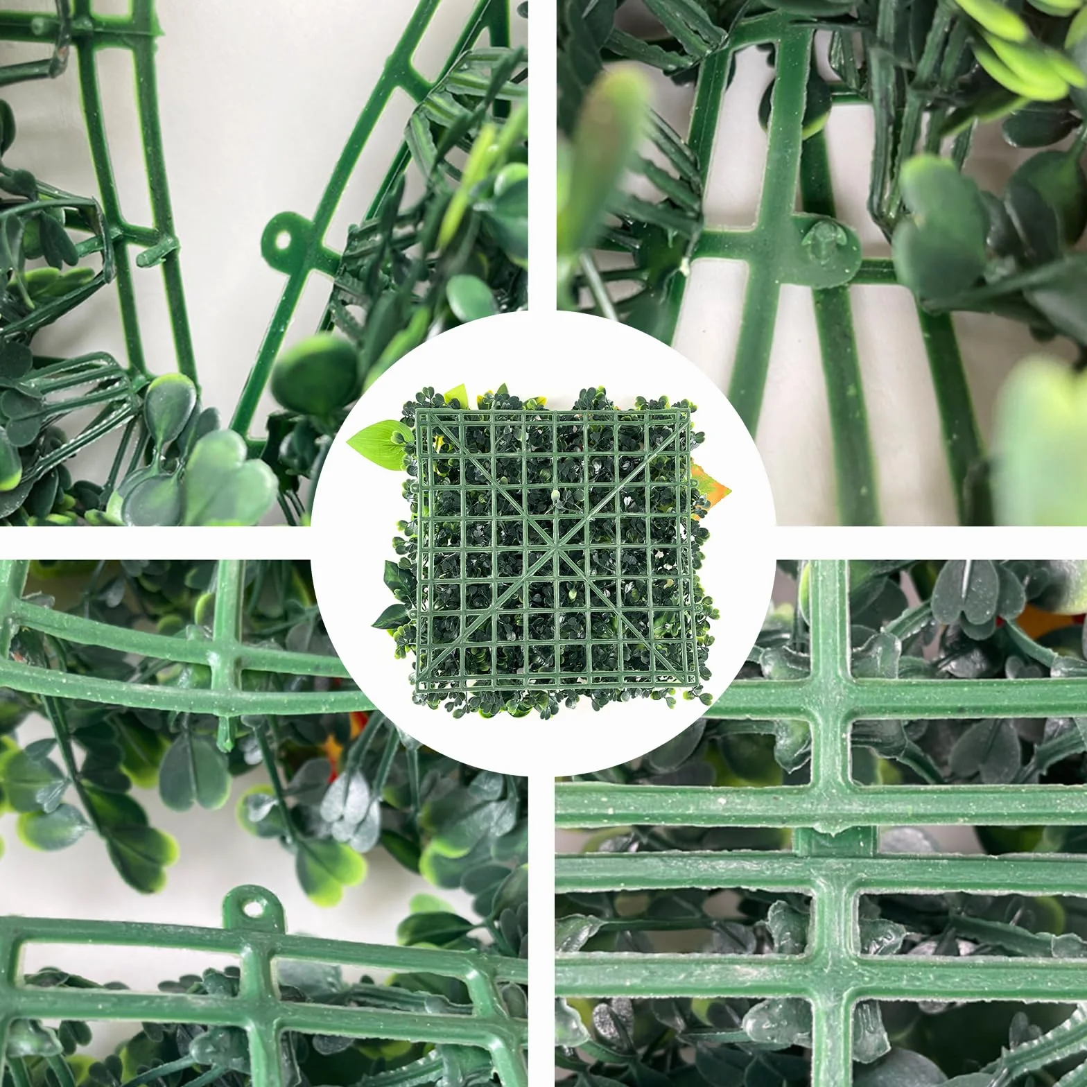 Pannelli Muro Vegetale Artificiale 4 Pezzi 25x25cm Piante Finte da Parete per Interni Esterni