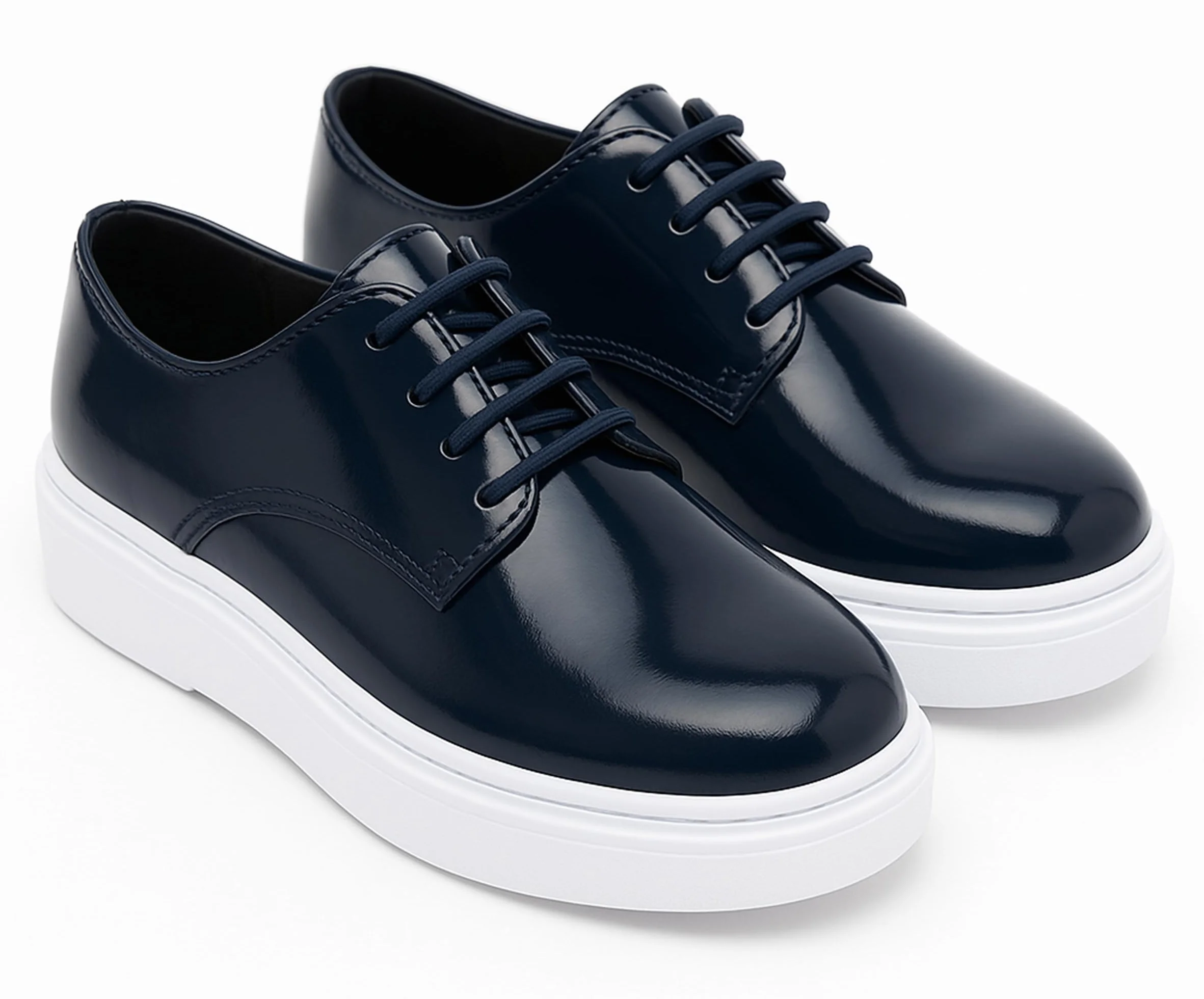SIRRI Scarpe in Vernice Gibson da Ragazzo, Design Classico con Lacci per Abbigliamento Formale e Casual