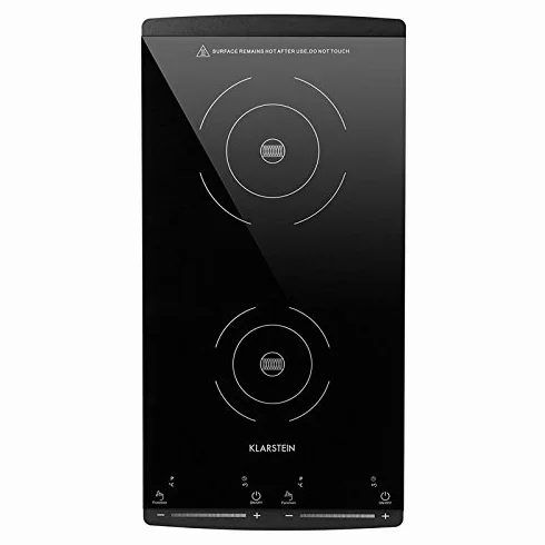 Klarstein Piastra a Induzione 2 Fuochi 2900W, Piano Cottura Portatile con Controllo Touch, Fornello a Induzione Professionale 2 Zone