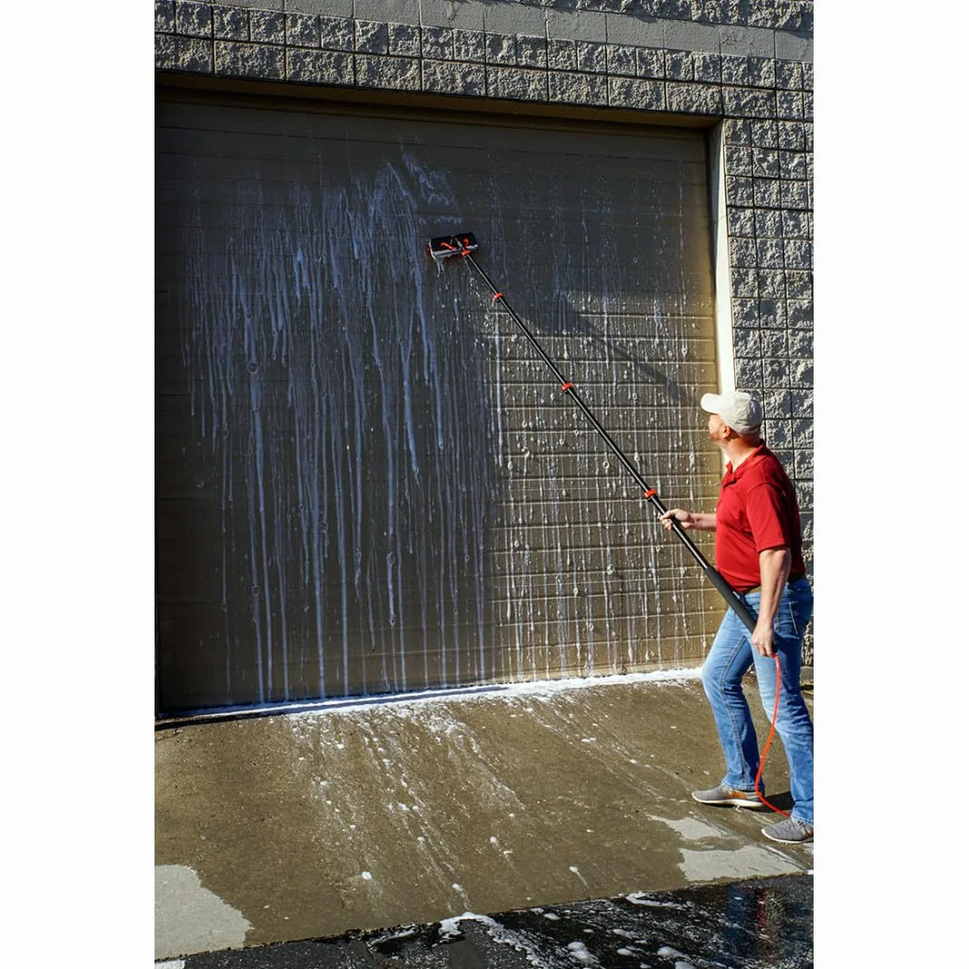 STARLYF - Telescopic Hydrocleaner, scopa telescopica per pulizia, idropulitrice telescopica, alimentazione ad acqua, dispensatore di sapone, pulizia pannelli solari, lavaggio camion, autobus, auto,