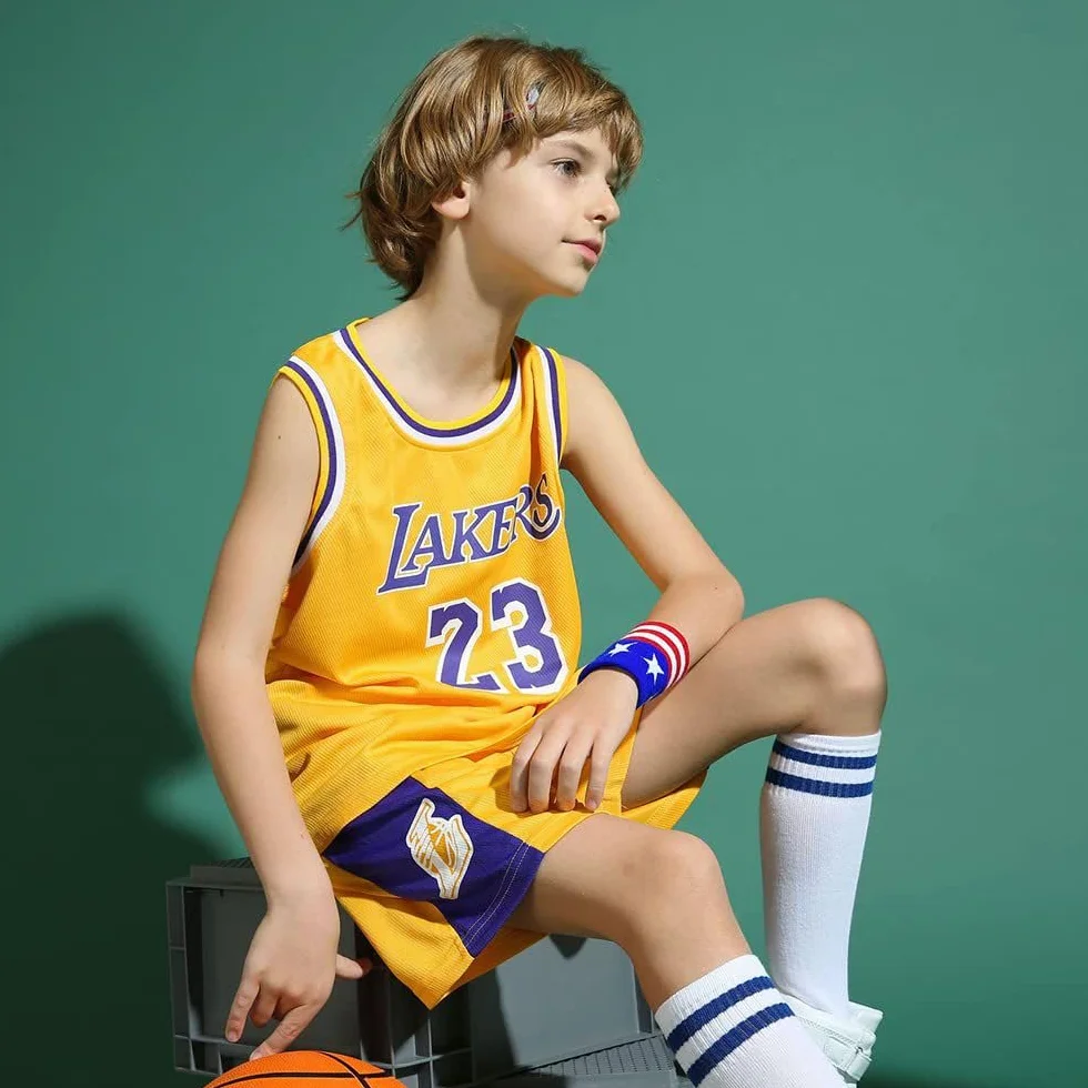 Completo Basket Bambino,2 Pezzi Completo Basket Ragazzo,Divisa Basket Bambino,Senza Maniche Maglia Basket Bambino,Canotta Basket Bambino e Pantaloncini,Completino Basket Bambino 4-14 Anni