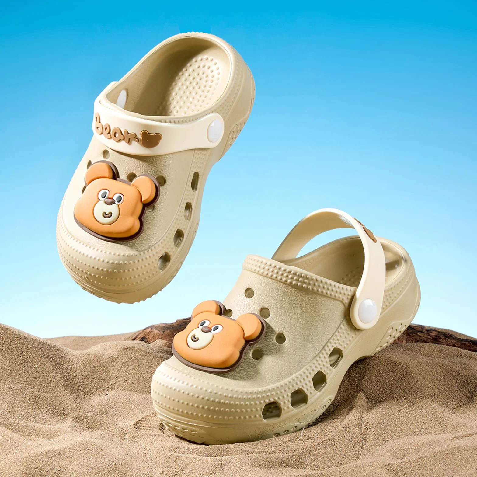 Meik Mangni Zoccoli per Bambini Sabot Estate Scarpe da Giardino Ragazzi Ragazze Antiscivolo Sandali da Spiaggia Carino Ciabatte 19-33 EU
