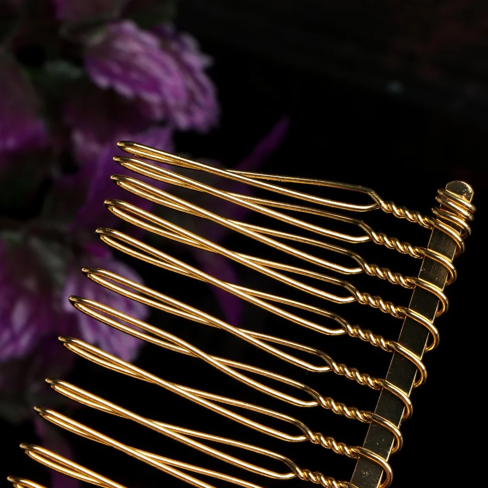 Pettine per capelli da sposa in metallo 20 denti accessorio per velo