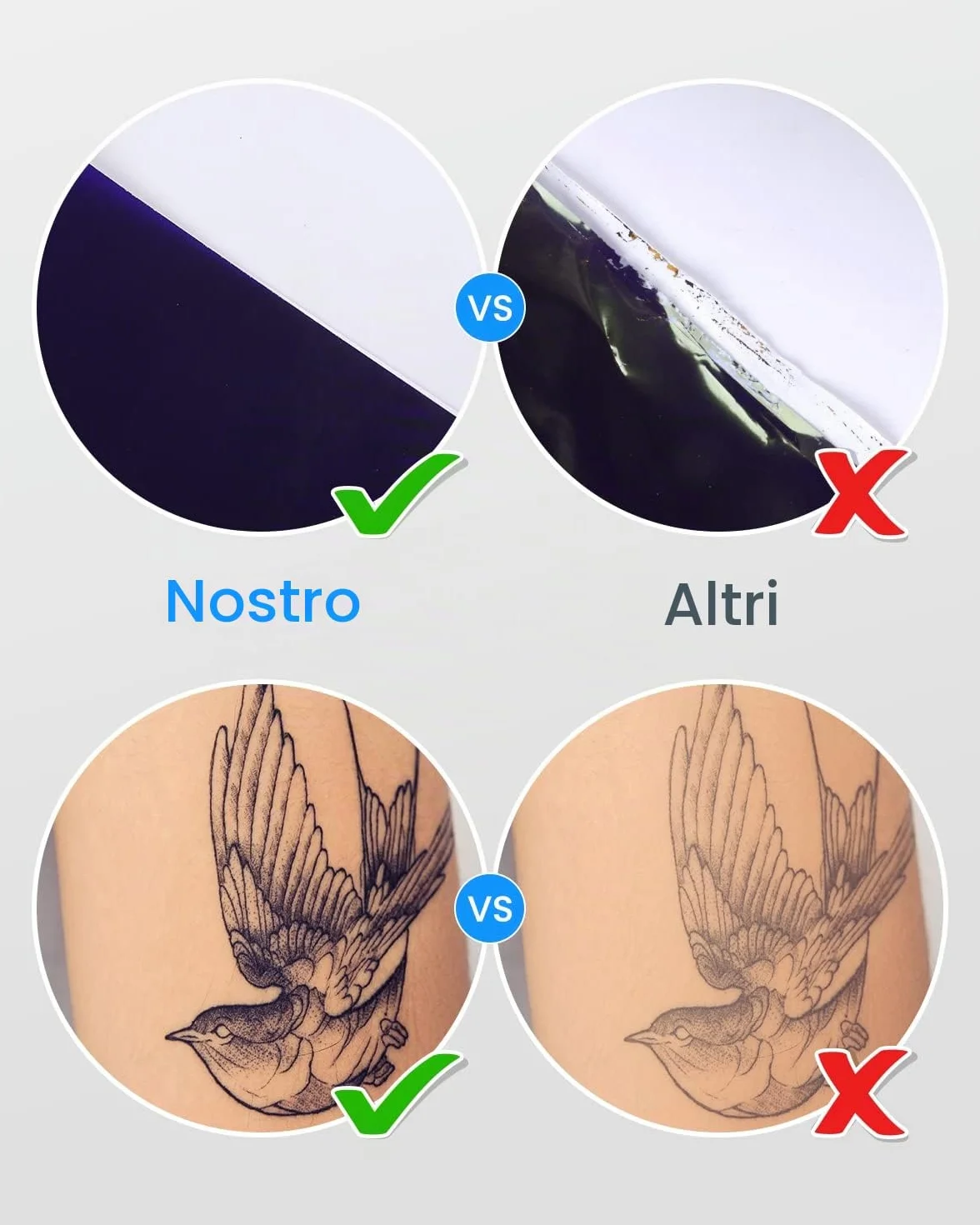 Phomemo M08F Tattoo Transfer Paper, Carta Termica Per Stencil Per Tatuaggi, Compatibile con M08F TP81 TP83 TP88 A886 A887 Stampante Stencil Tattoo, A4 8.27" x 11.69" (210x297mm), 100 fogli