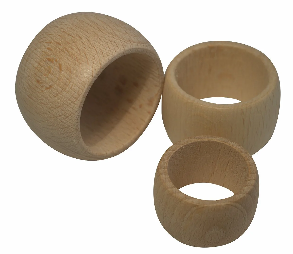 Portatovaglioli in legno JOWE, 6 pezzi (49 x 31 mm) - anelli in legno per tovaglioli e decorazioni per la tavola