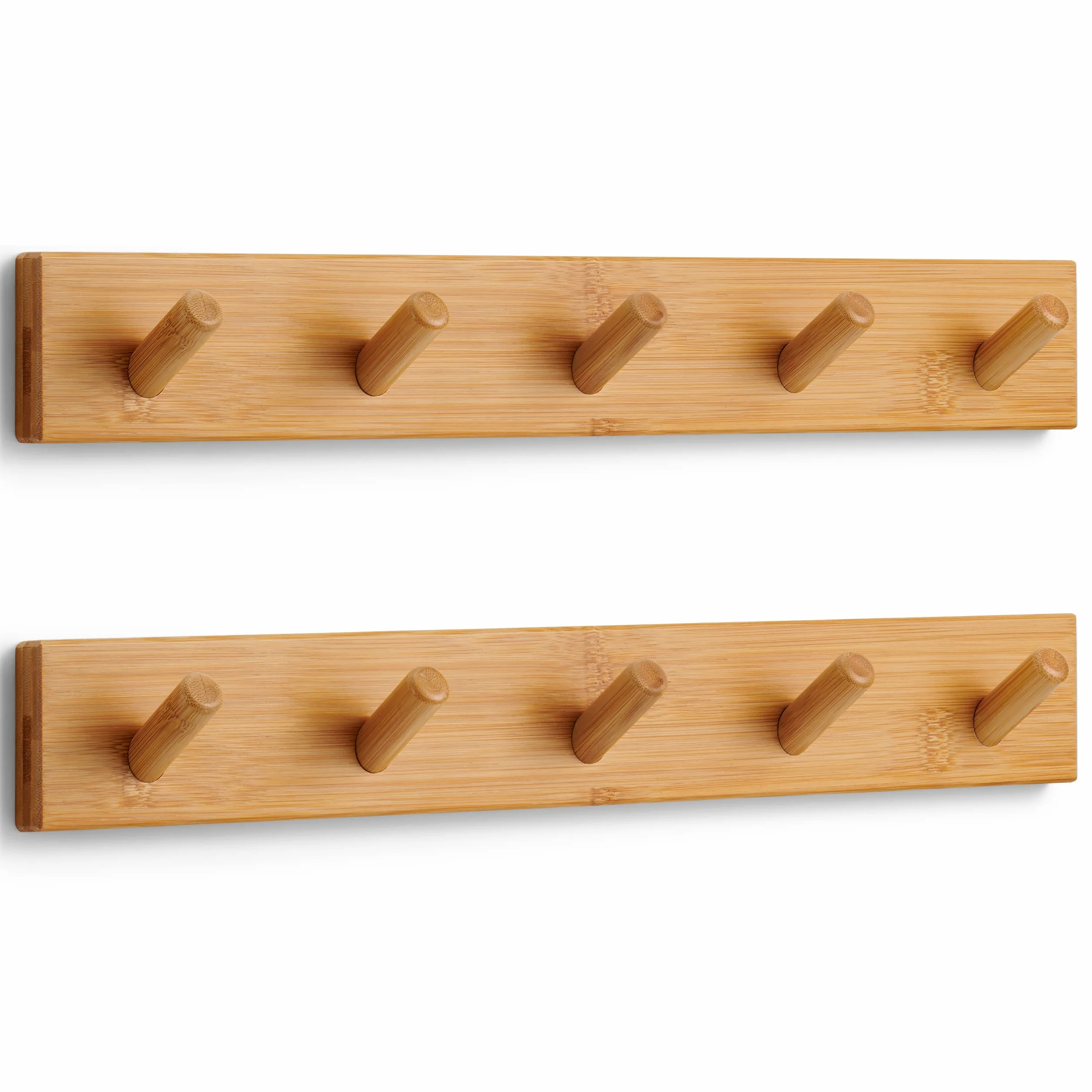 Appendiabiti da Parete Legno 5 Ganci 43 cm Moderno LARHN