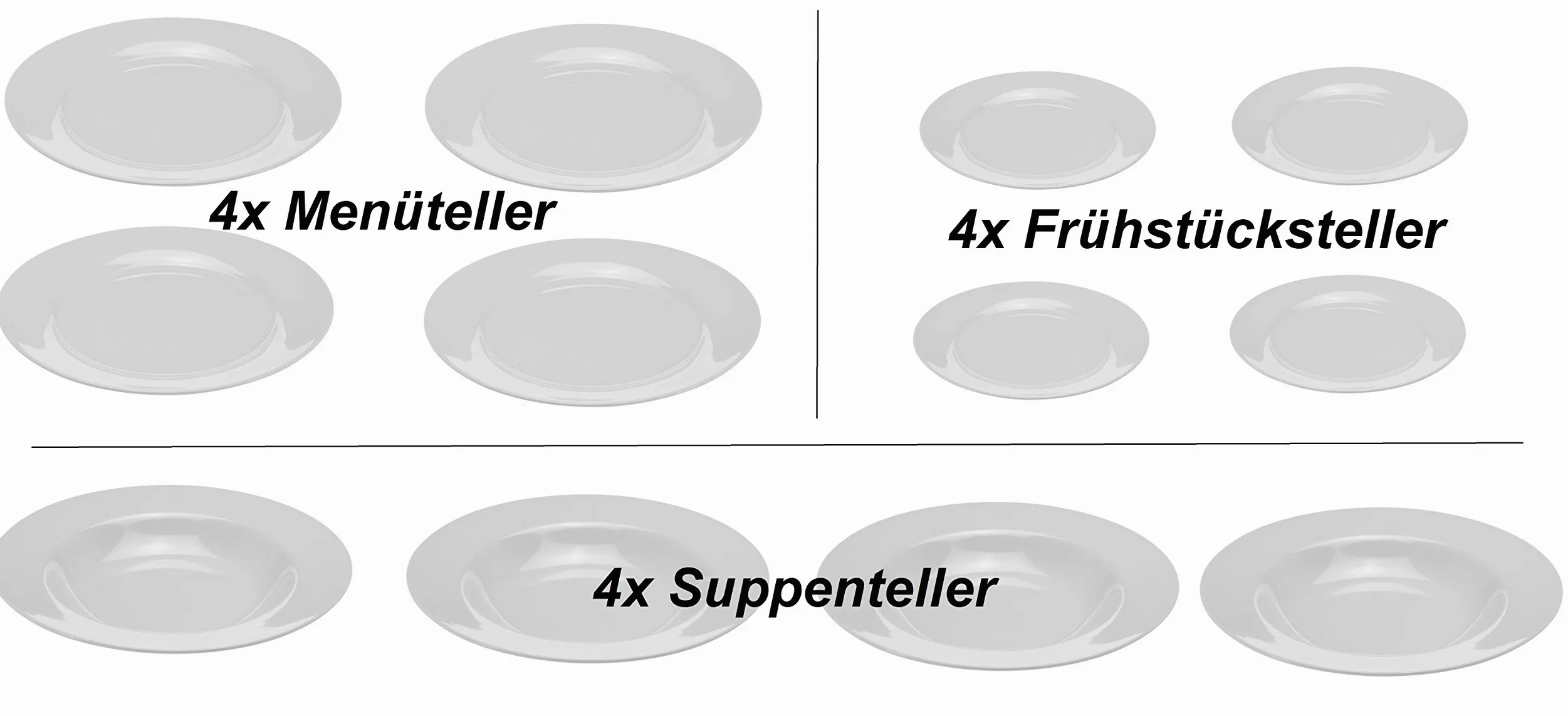 'casa starter set "4 persone – Arredamento Starter pacchetto – funzionalità pacchetto – (Cucina, Posate, Stoviglie)
