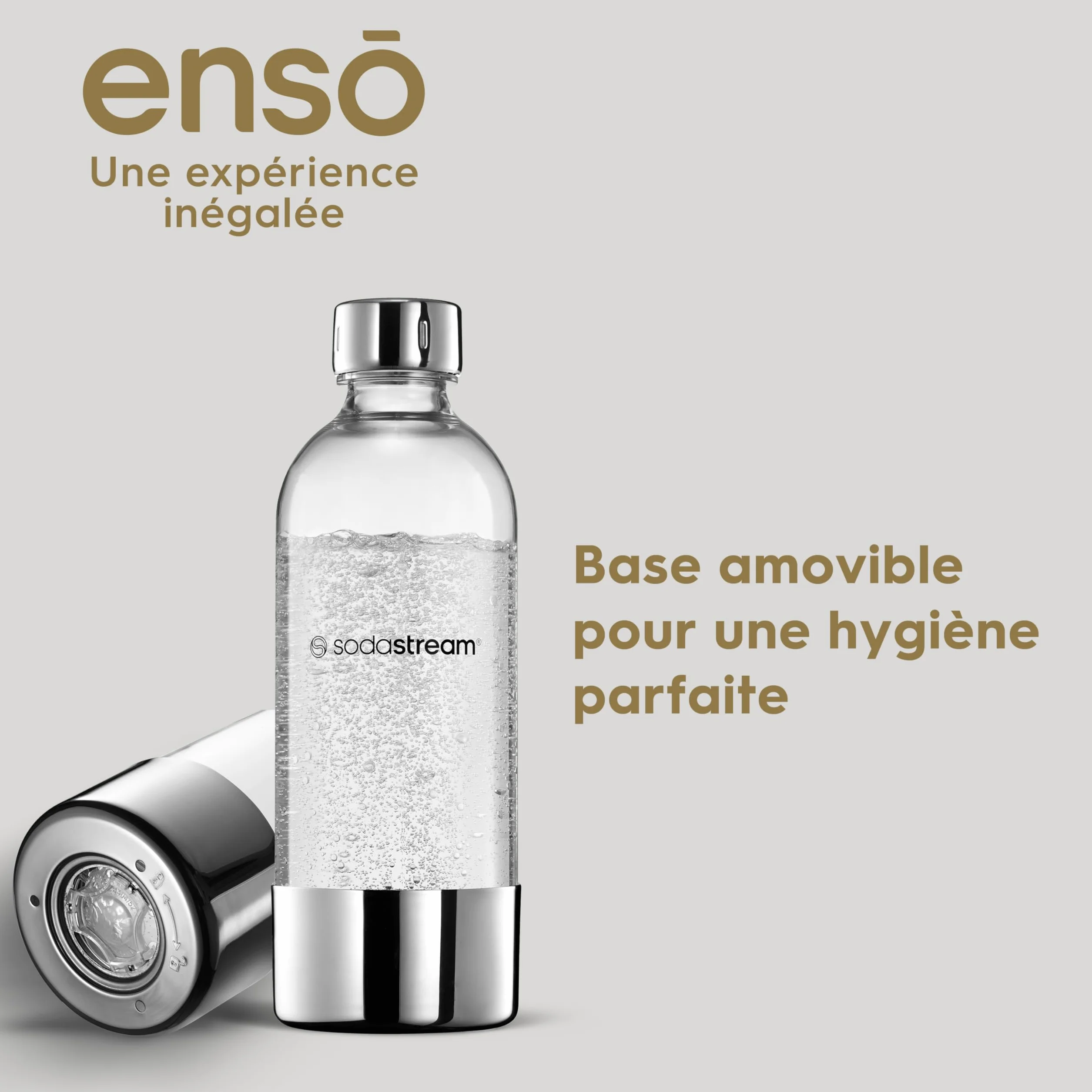 sodastream Enso Gasatore per realizzare acqua frizzante in Acciaio Inossidabile con una Bottiglia Inclusa, Cilindro CO2 Non Incluso