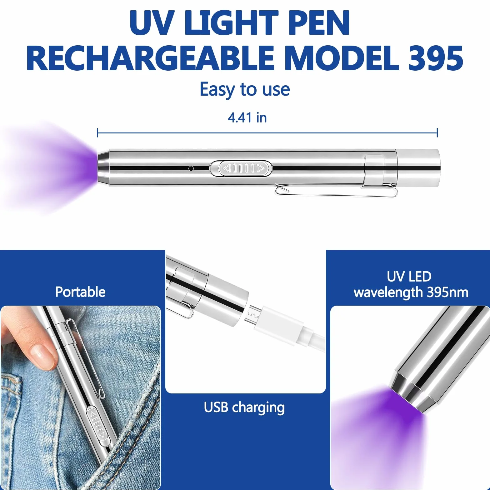 Kit Resina UV 60g con Luce 395nm, Colla UV Professionale per Gioielli, Colla UV con Luce Ricaricabile, Polimerizzazione Rapida in 5 Secondi, Ideale per DIY e Lavorazioni Artigianali