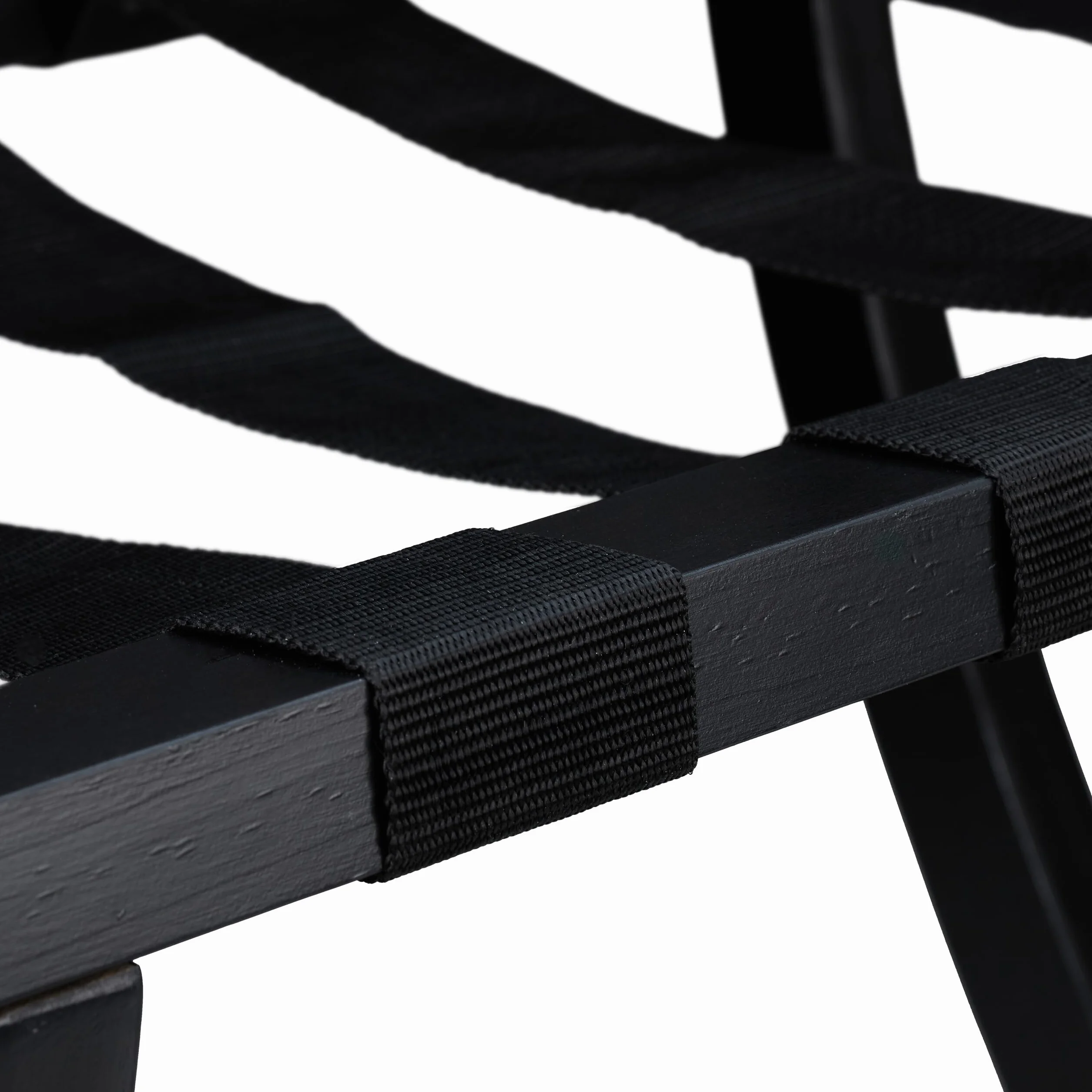 Relaxdays Portavaligie da Camera Stand Reggivaligia in Legno Pieghevole 75x60x41 cm Nero