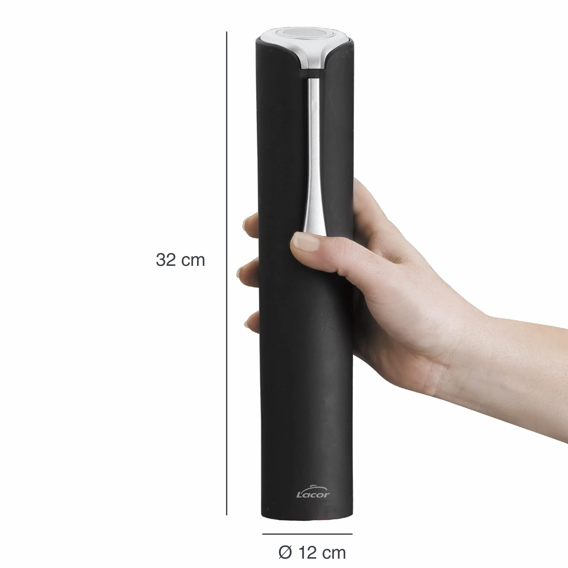 Lacor 63031 Cavatappi Elettrico con Supporto Caricabatterie