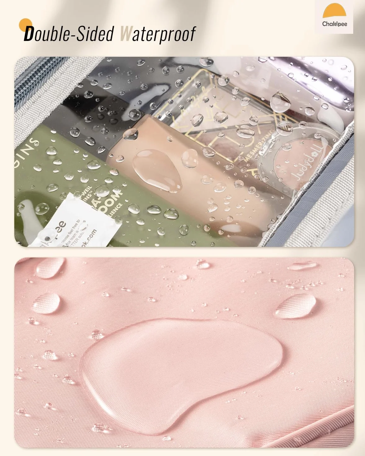 Appendere Beauty Case da Viaggio Donna – Organizer Pochette Trucchi Impermeabile con Finestra Trasparente, Borsa da Bagno Leggera per Essenziali, Trucco, Shampoo Rosa, Media