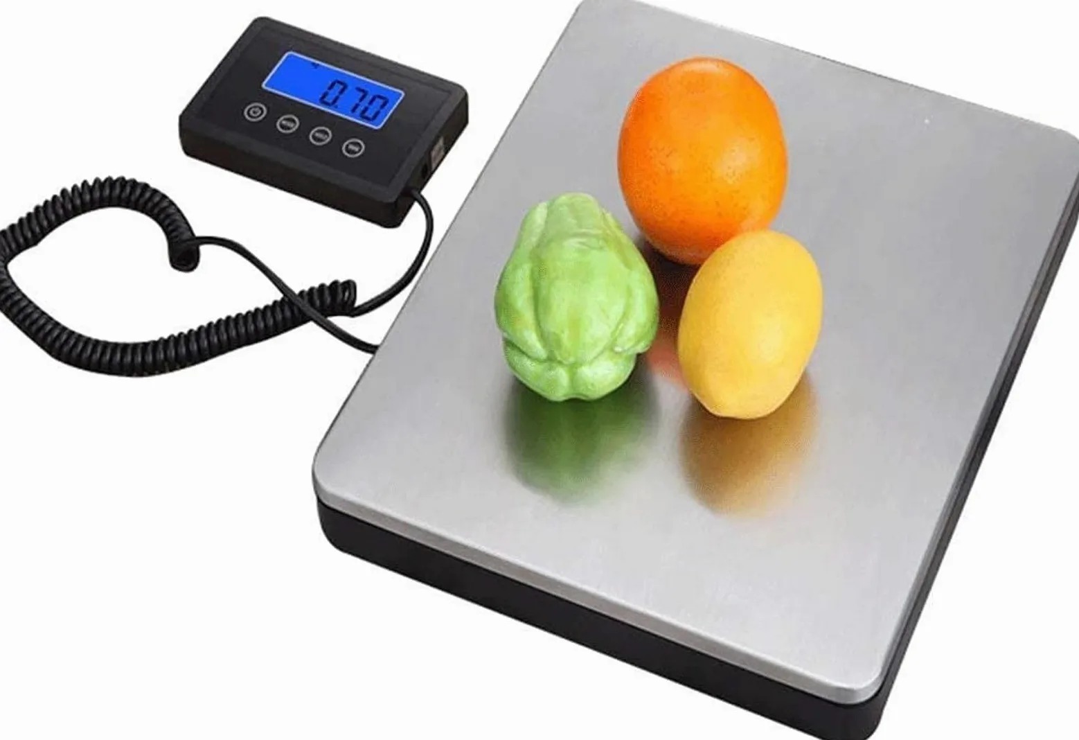 Bilancia Multifunzione,[Ultimo 2021] Bilancia Elettronica Digitale Argento Ad Alta Precisione 180Kg/50G Bilancia Frutta Piattaforma in Acciaio Inox per Negozio Bilancia da Cucina