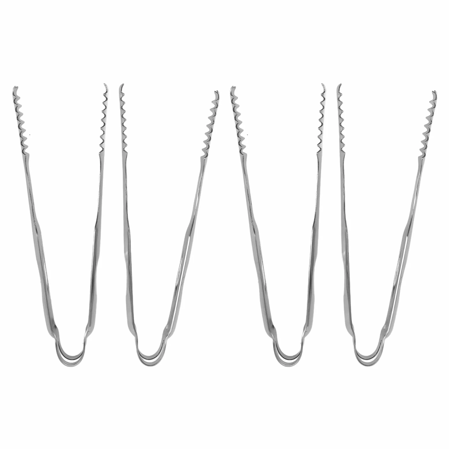 Pinze per ghiaccio da 10 pezzi Pinze per alimenti in acciaio inossidabile Facile da pulire Presa forte Versatile per feste Grill BBQ Bar (22,8 cm)