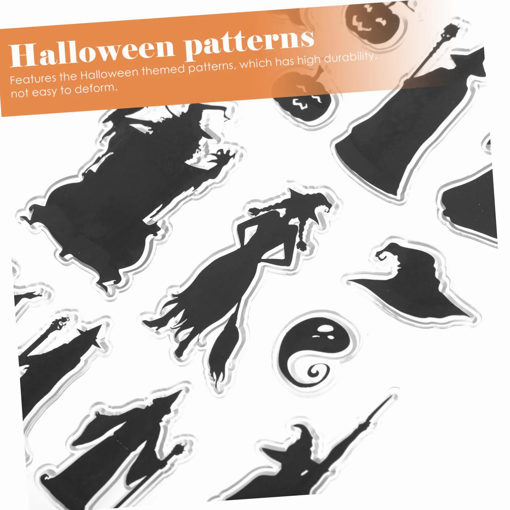 SHINEOFI 50pezzi Timbri Trasparenti Halloween Silicone Per Timbri Decorativi Per Scrapbooking e