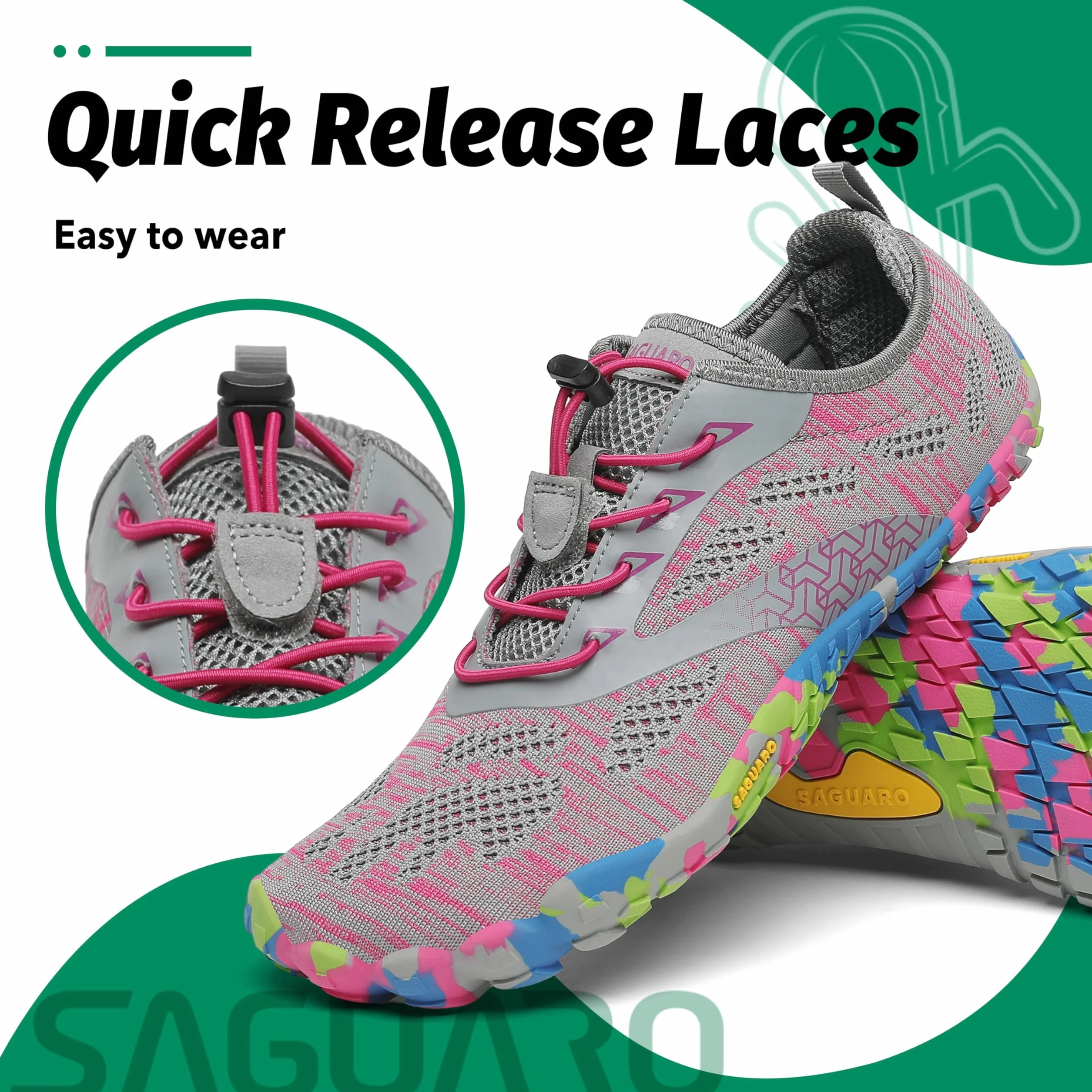 SAGUARO Scarpe Barefoot Dita Trekking Trail Running Ginnastica 36-48
