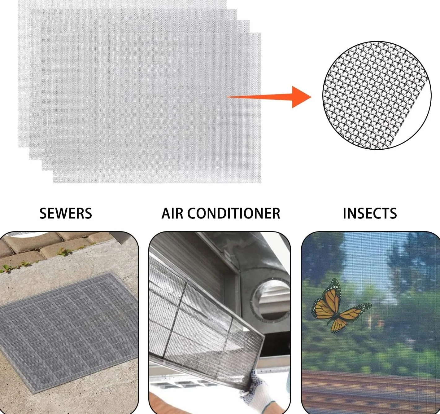 Siatka Metalowa Inox 18 Mesh, Folia Filtrująca ze Stali Nierdzewnej 1,06mm Oczko, 1,2x6m