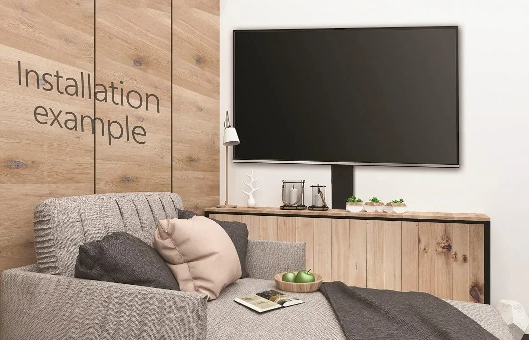 SABAJ M&D Supporto TV Motorizzato per TV fino a 65" / 80 kg, corsa 855 mm, VESA 100×100-600×600, Design Modulare
