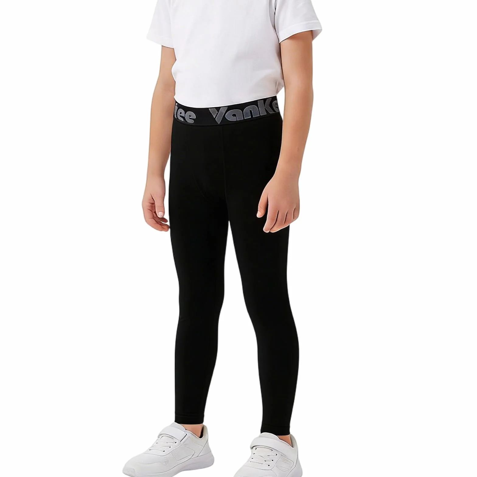 Compression Leggings per Bambino Ragazzi Pantaloni Asciugatura Rapida Traspirante Pantaloni da Allenamento Leggero Elastico Base Layer Legging Adatto per Corsa Calcio Pallacanestro