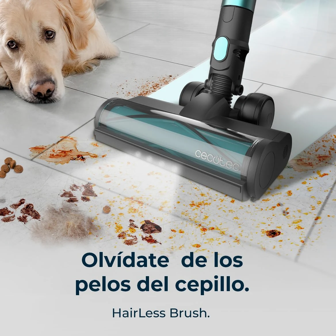 Cecotec Scopa Elettrica senza Fili Conga Rockstar 2500 Thunder Pet Flex. 400W, 120AW, Autonomia 65min in Eco, Spazzola Antigroviglio, Tubo Flessibile, Spazzola Animali, Accessori Mobili e Angoli