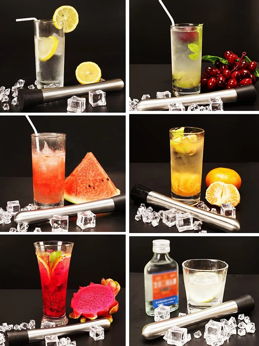 Pestello da Cocktail 25 cm Acciaio Inossidabile Schiacciapatate Limone