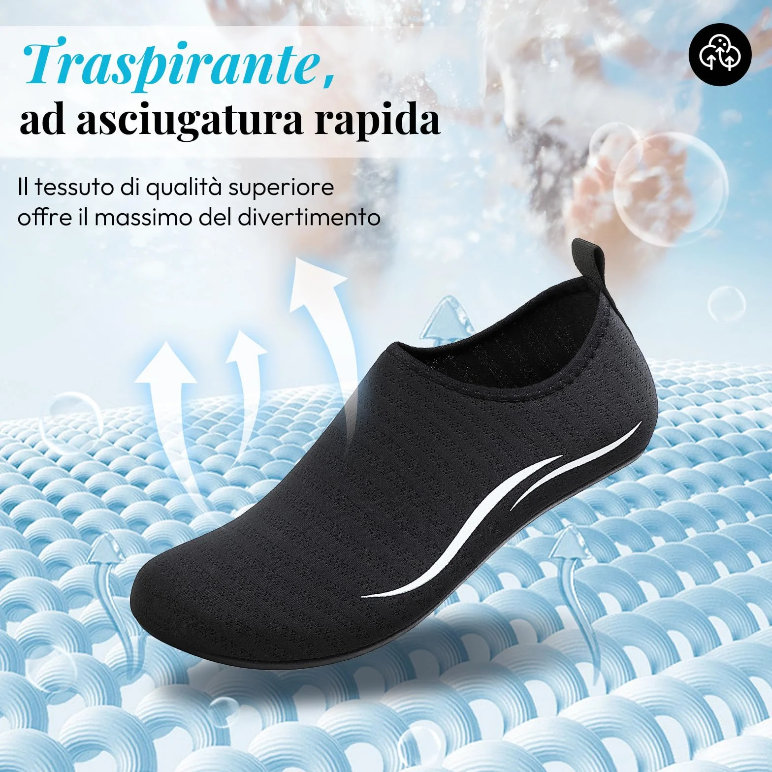 Scarpe da Scoglio Donna Uomo Antiscivolo Acquatiche Gr.34-47 EU