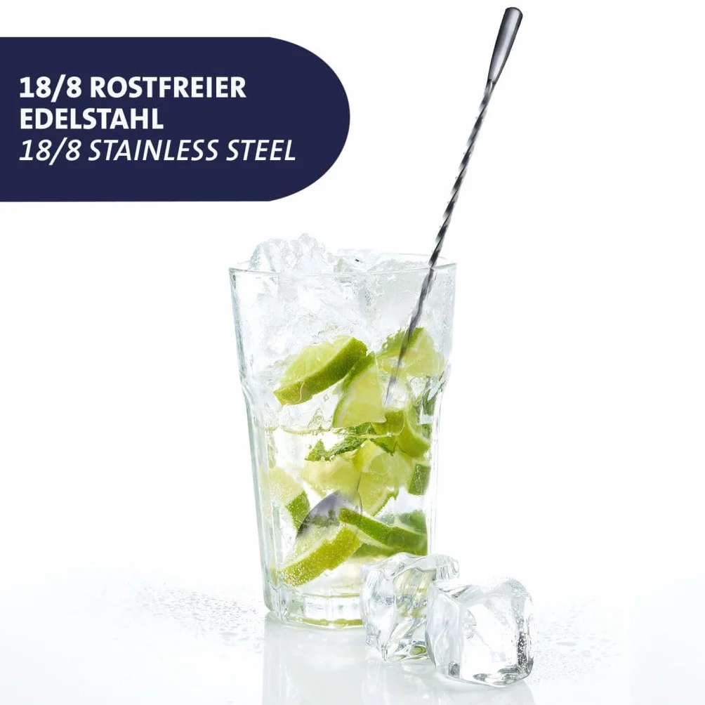 Westmark Cucchiaio da bar James – accessorio da bar per miscelare cocktail, acciaio inox 18/8