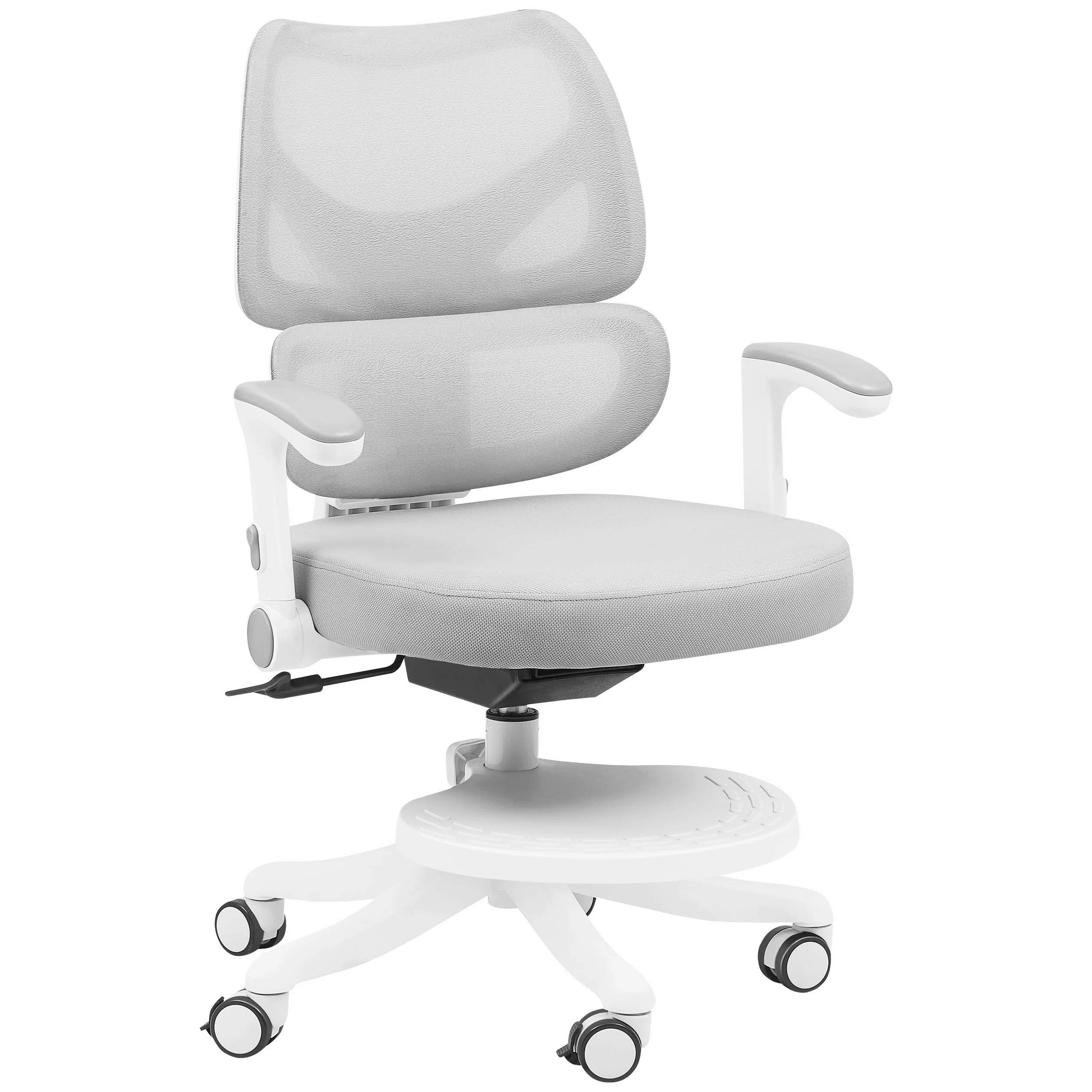 MARK ADLER Junior 5.3 – Supporta la postura durante studio e compiti – Ideale per cameretta bambini e ragazzi – Cresce con il bambino fino a 175 cm – Stabilità e comfort quotidiano – Grigo
