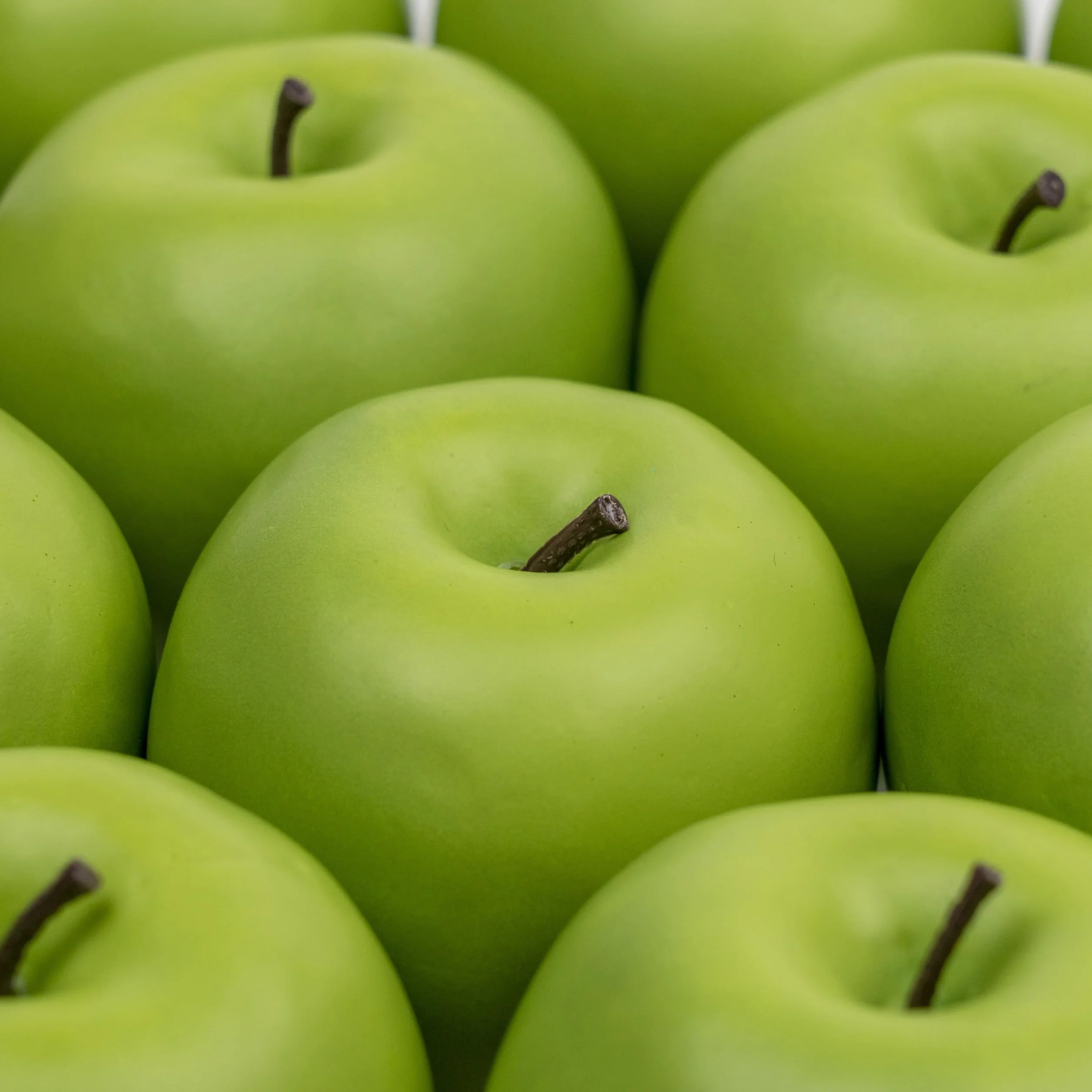 Frutta finta 12 mele artificiali per decorazioni casa cucina ciotola fotografia (verde)