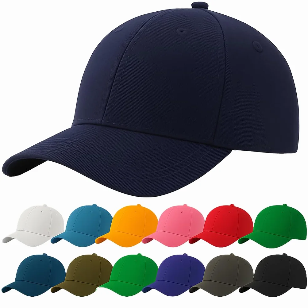 Cappellino Uomo Donna 100% Cotone Leggero Traspirante Visiera Regolabile Berretto Estivo Casual Sportivo Golf Viaggi